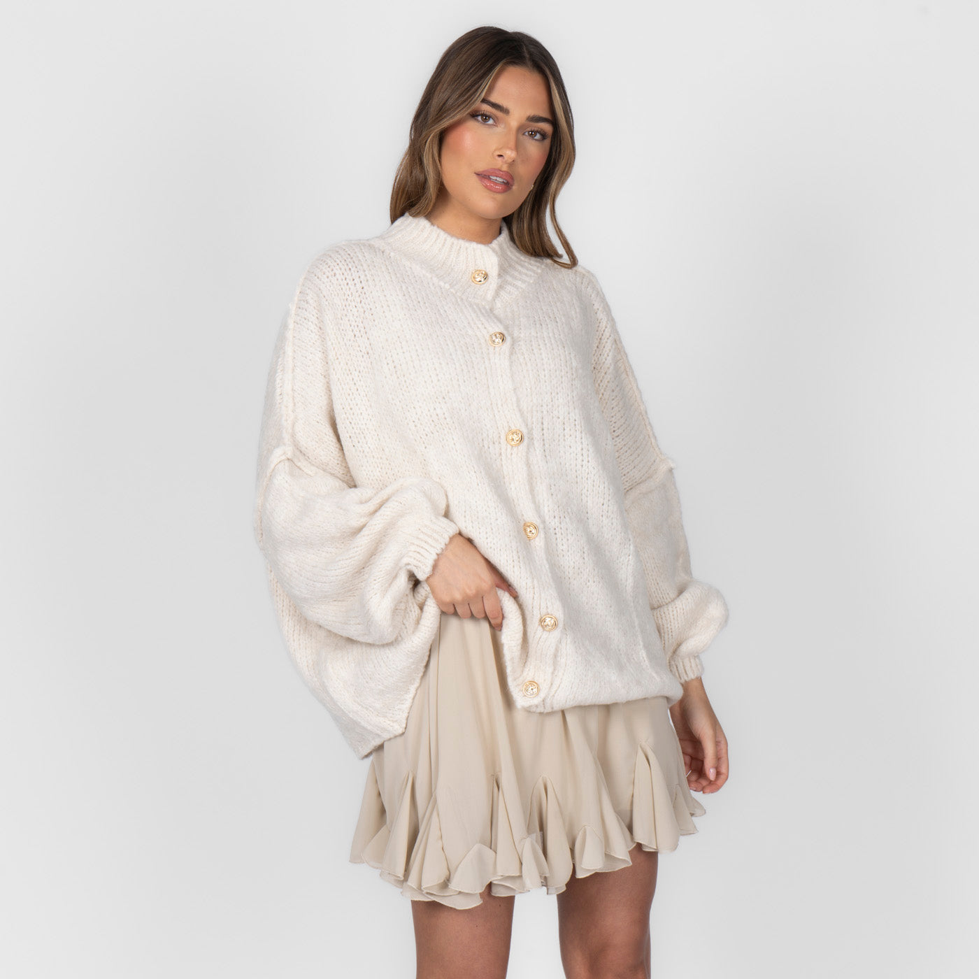 Greta | Oversized Strickjacke aus Grobstrick