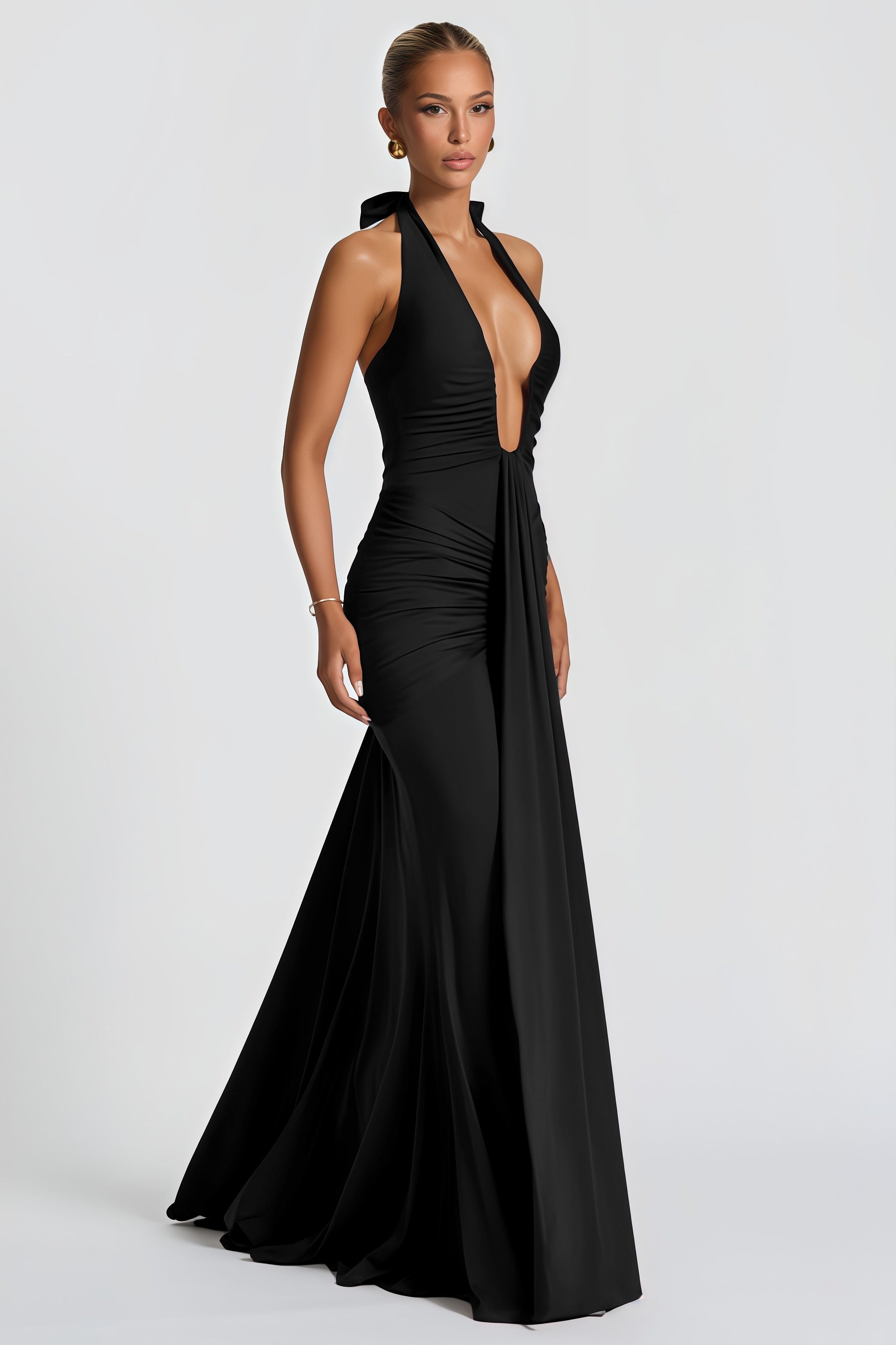Aiglantine Maxikleid Bordeauxrot | FormaLuxe