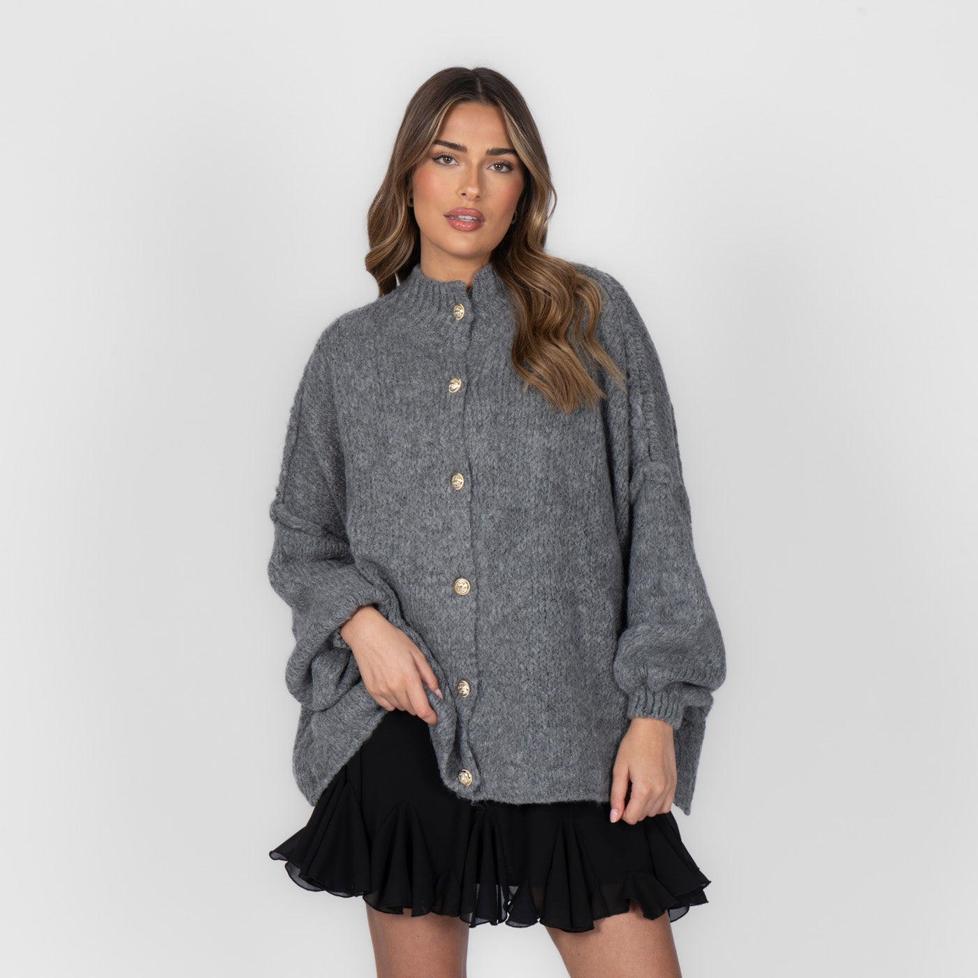 Greta | Oversized Strickjacke aus Grobstrick