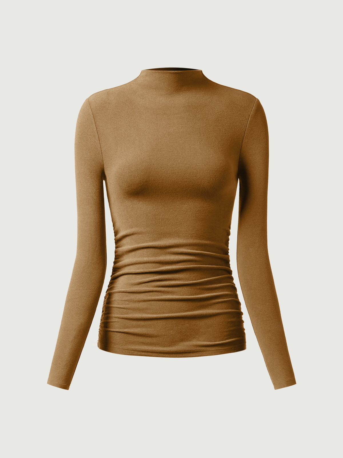 Top à col montant et côtés froncés Eco-Mousse® Off White – Femmes > Hauts > Chemises&Hauts | FormaLuxe