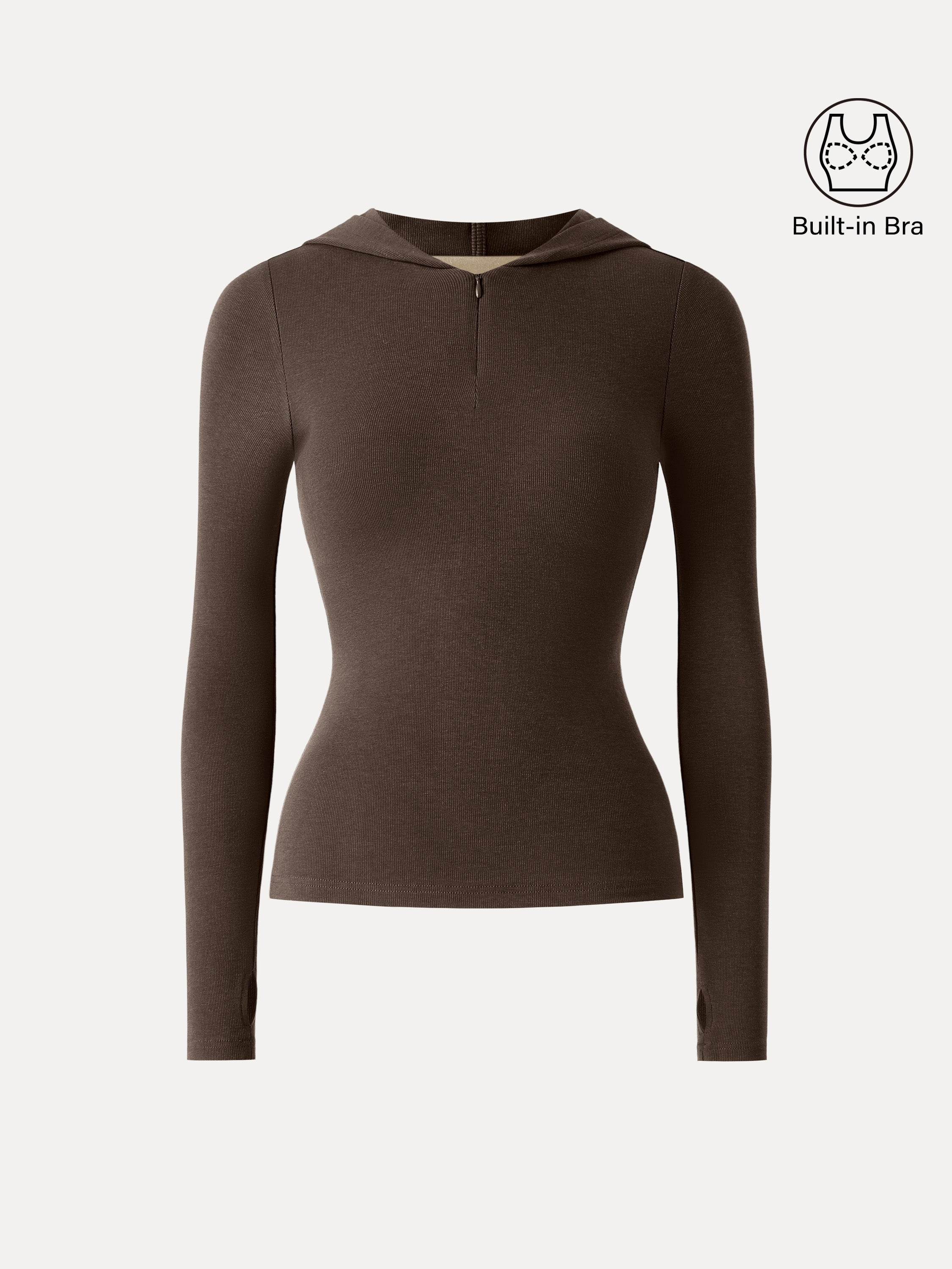 Slim Fitted Quarter Zip Pullover Hoodie Navy – Women > Tops > Bra Tops | FormaLuxe