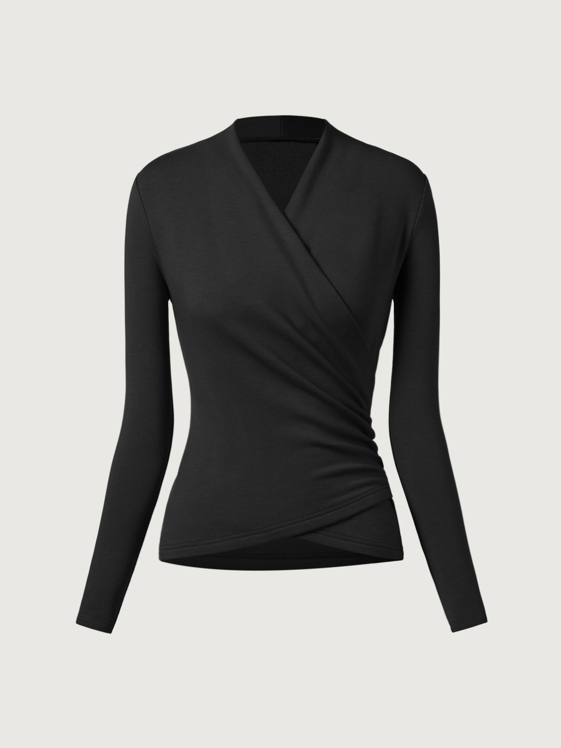 Top à Manches Longues Surplice Thermique Eco-Mousse®3.0 Bush Green – Femmes > Hauts > Chemises&Hauts | FormaLuxe