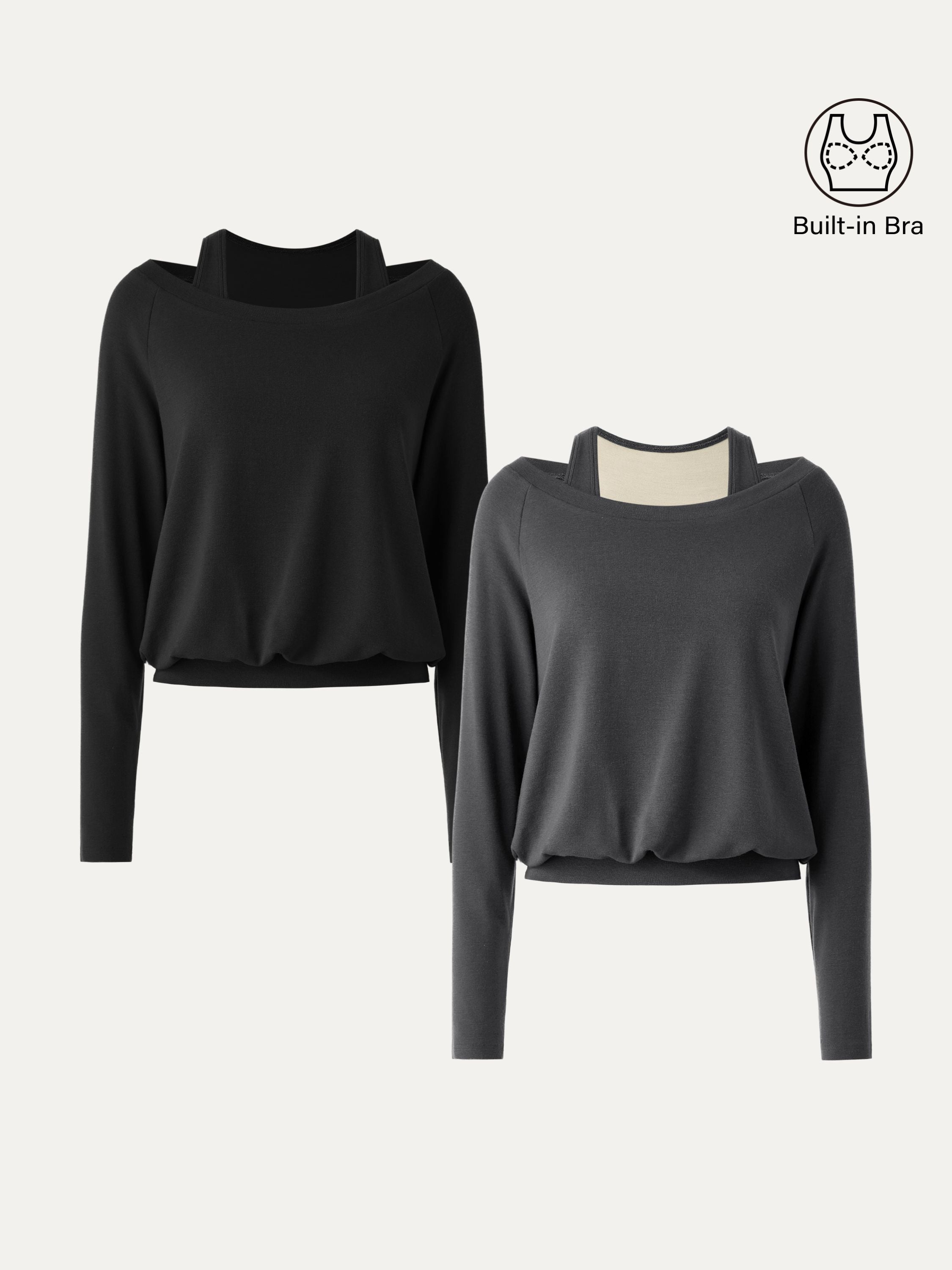 LiteWarm Multi-Wear Layering Brami Top Off White – Women > Tops > Bra Tops | FormaLuxe