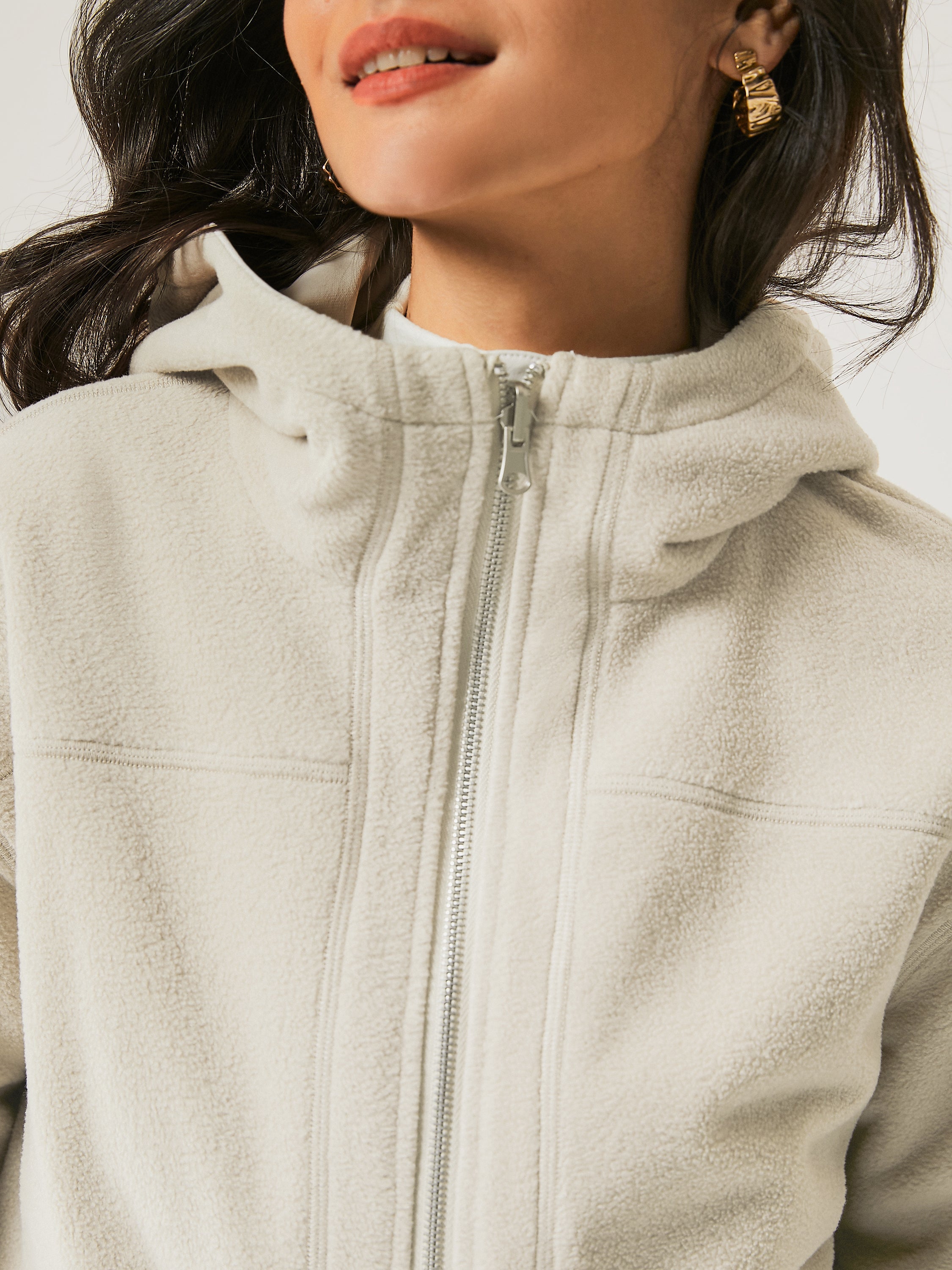 Veste à capuche réversible en polaire imperméable Gainsboro – Femmes > Vêtements d'extérieur > Vestes & Manteaux | FormaLuxe