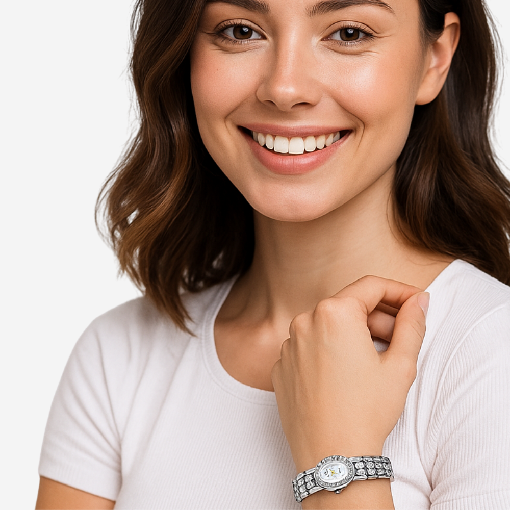Welier Veloura Damenuhr Gold mit weißem Ziffernblatt | FormaLuxe