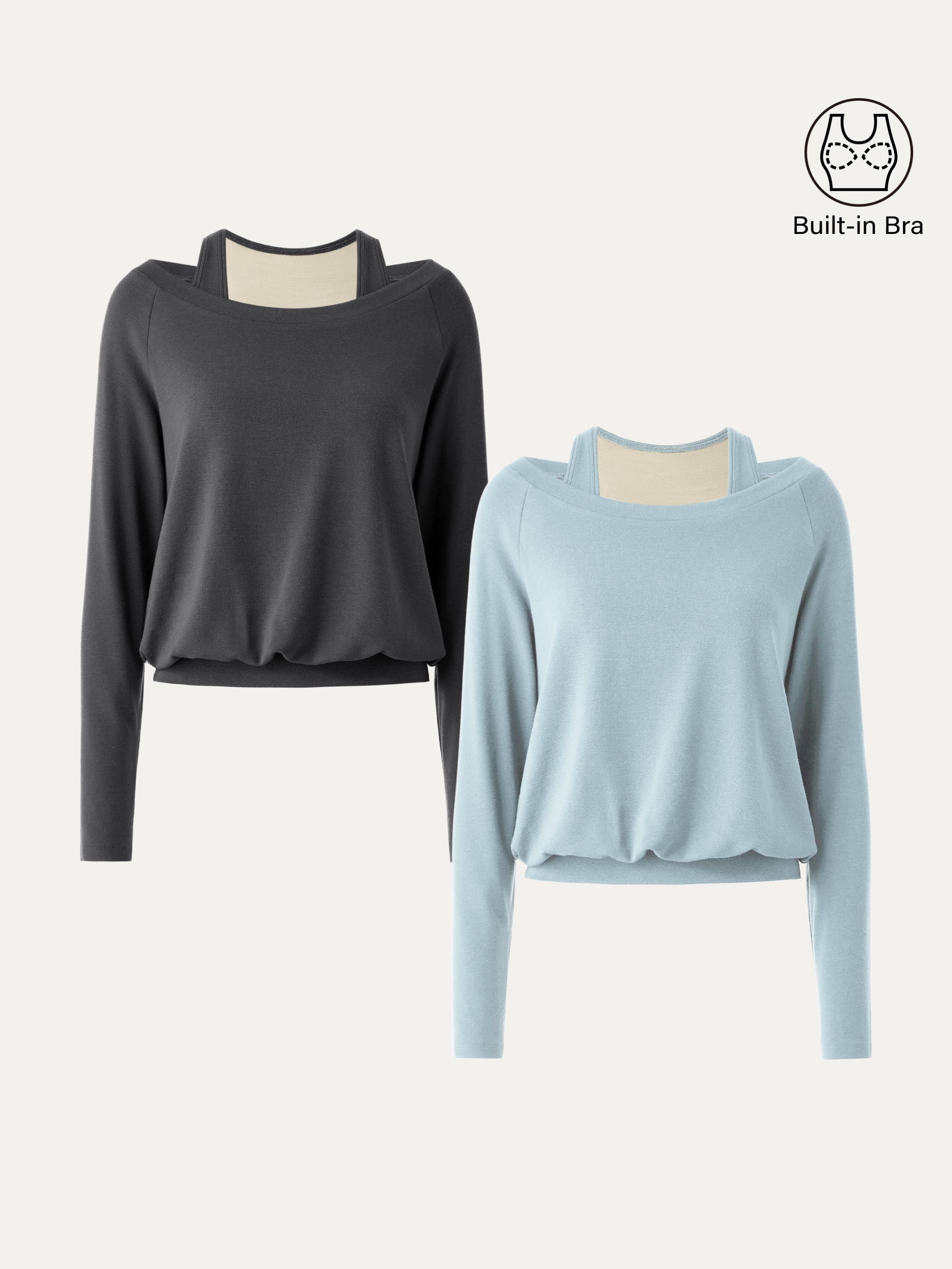 LiteWarm Multi-Wear Layering Brami Top Off White – Women > Tops > Bra Tops | FormaLuxe