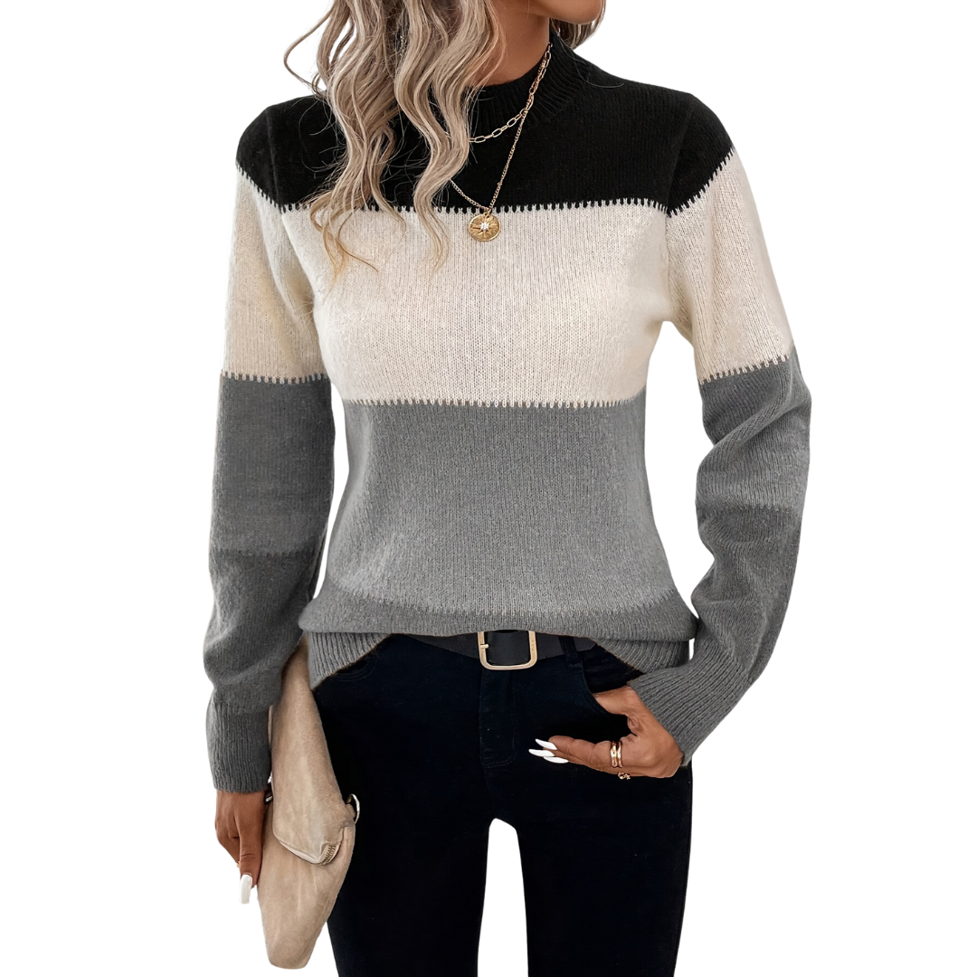 Kelly | Sweater Black/Brown | FormaLuxe
