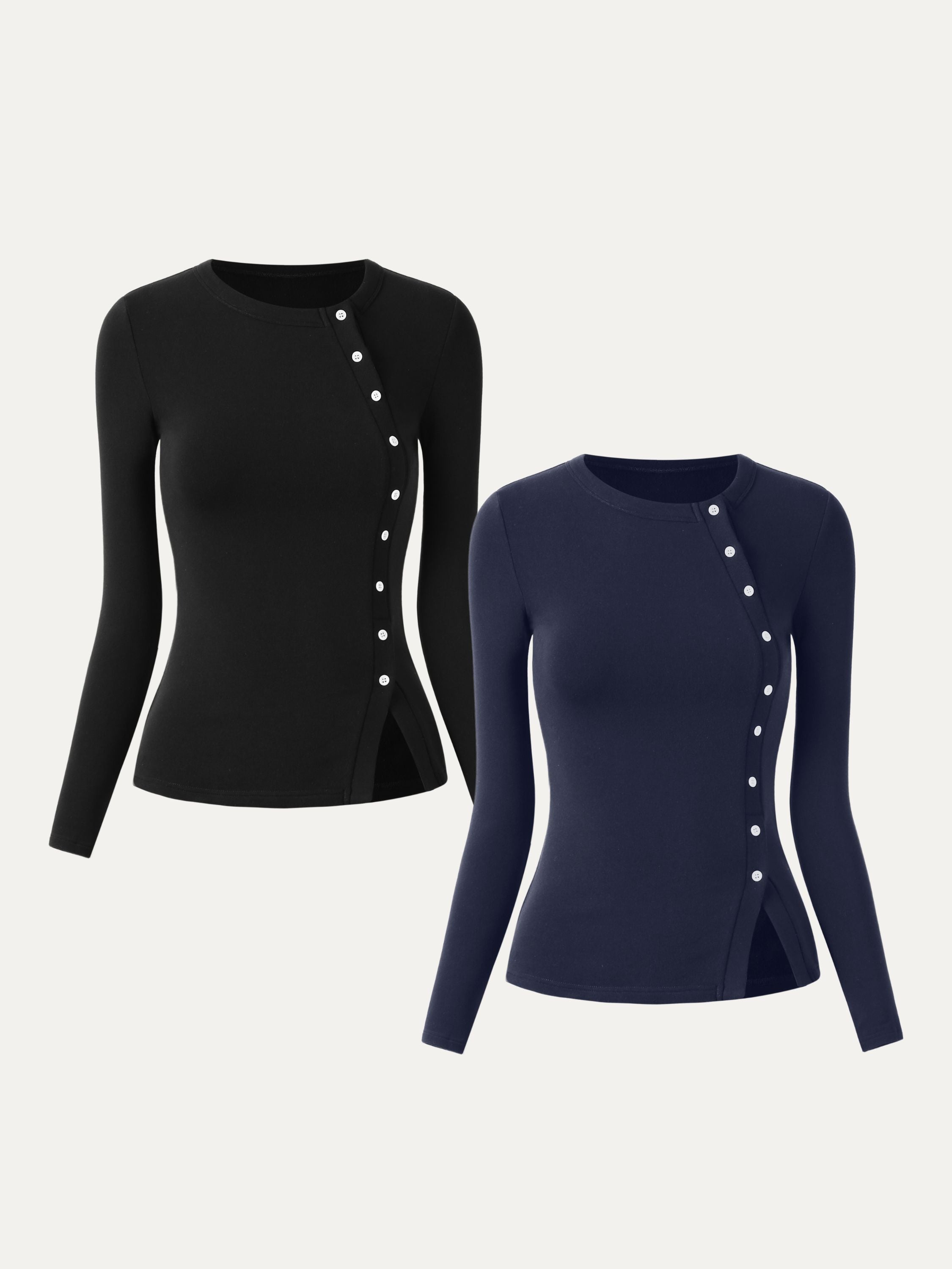 Top à Patte Asymétrique Eco-Mousse®2.0 Midnight Navy – Femmes > Hauts > Chemises&Hauts | FormaLuxe