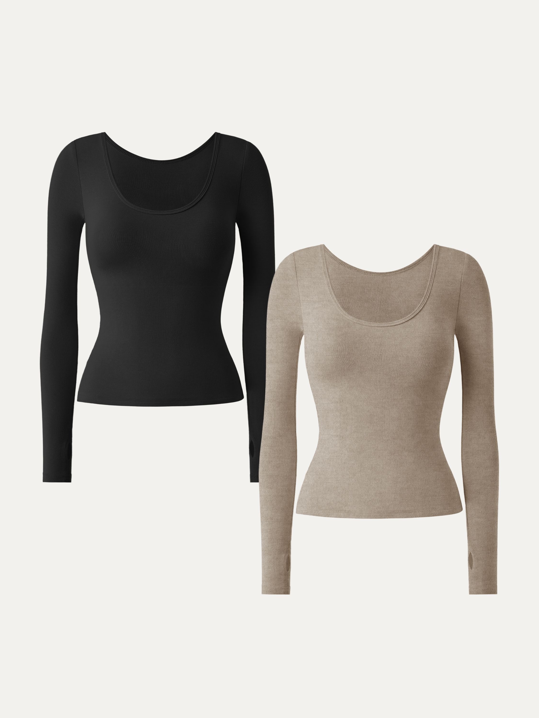Essential Lyocell Cashmere Multi-Wear Long Sleeve Top with Thumbholes Black – Women > Tops > Shirts&Tops | FormaLuxe