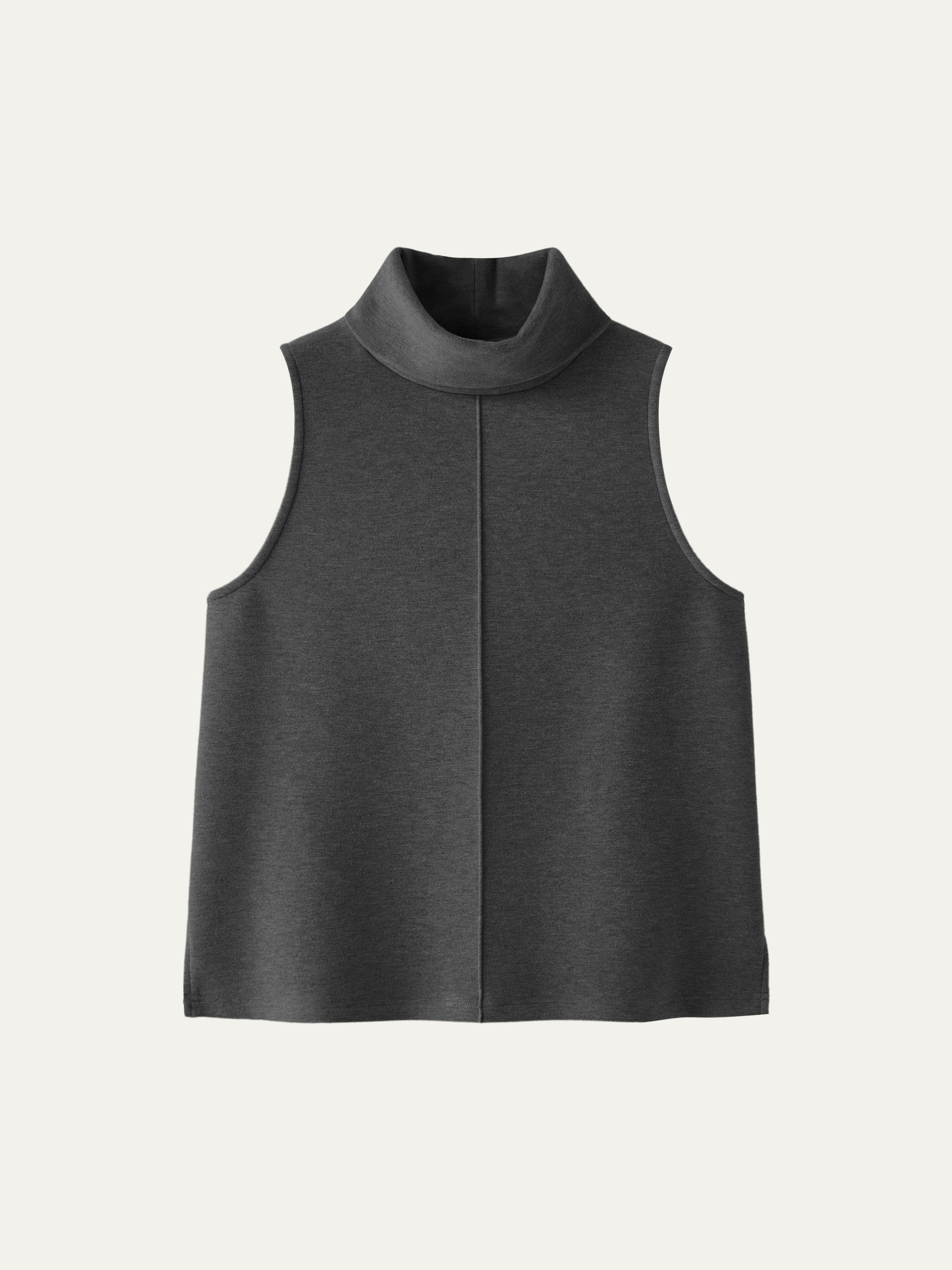 Turtle Neck Split Hem Top Heather Morganite – Women > Tops > Shirts&Tops | FormaLuxe