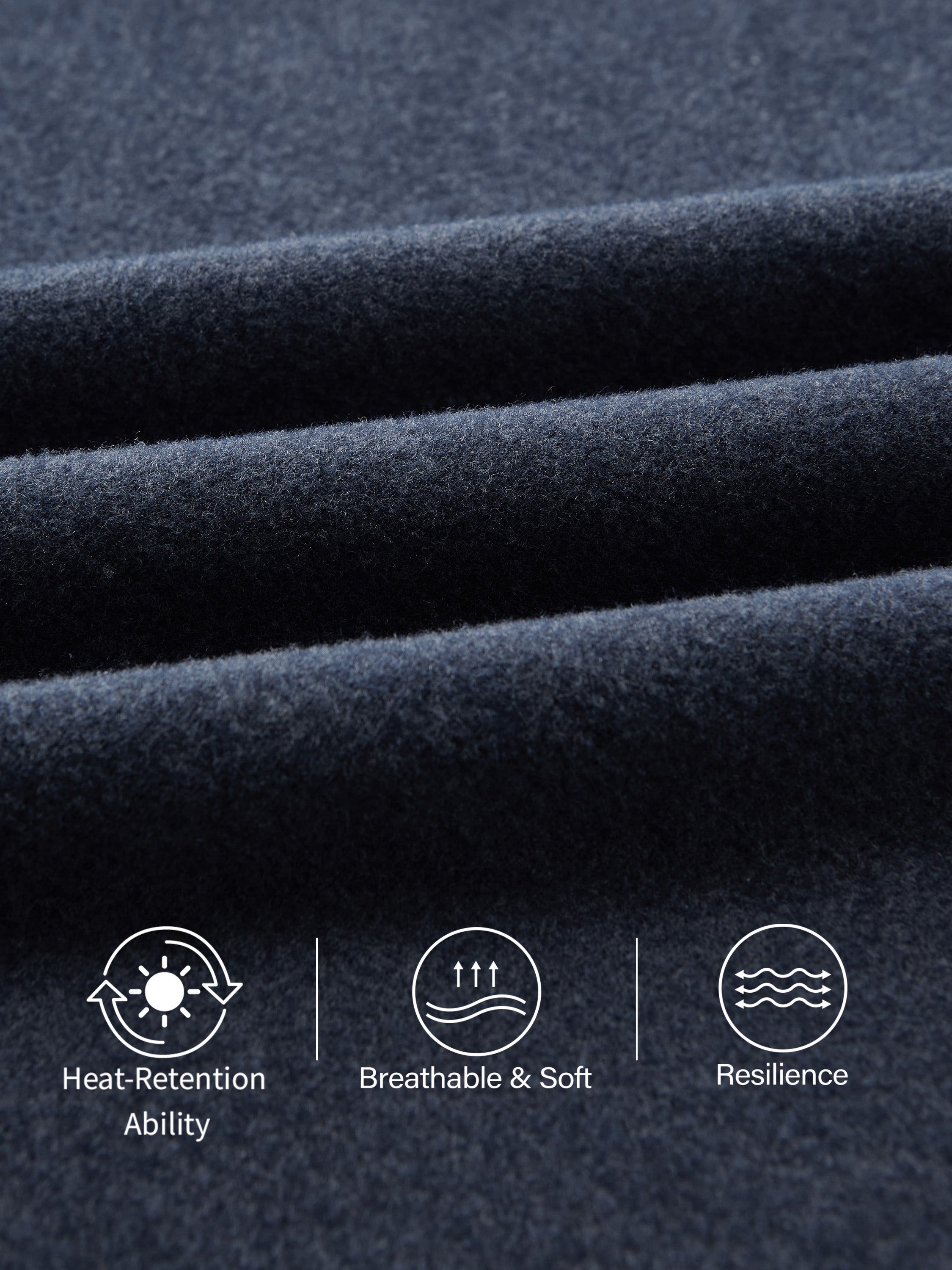 Cozy Relaxed Mockneck Top with Banded Hem Heather Indigo – Women > Tops > Shirts&Tops | FormaLuxe