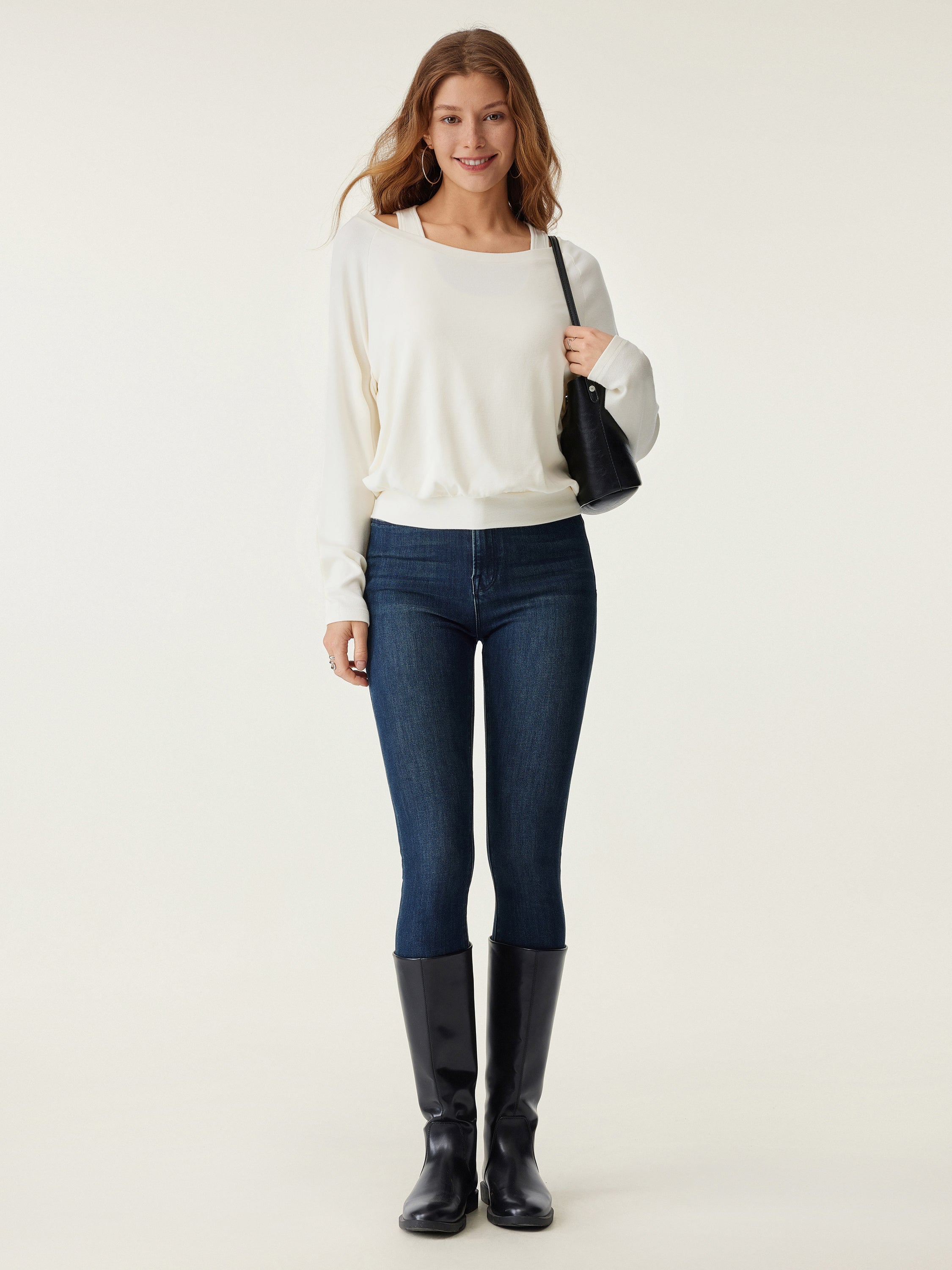 LiteWarm Multi-Wear Layering Brami Top Off White – Women > Tops > Bra Tops | FormaLuxe