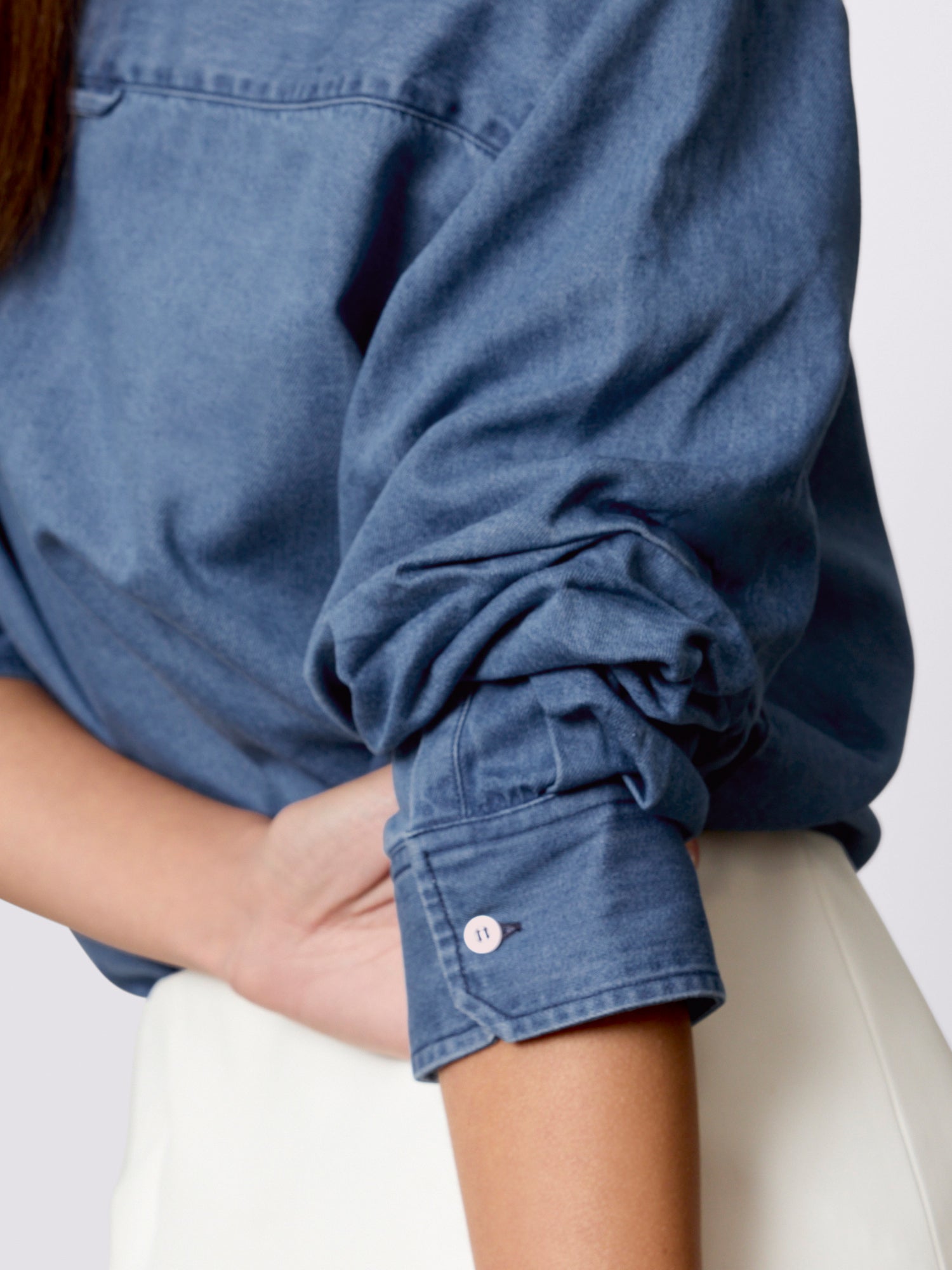 The Pia Denim Shirt – Tops | FormaLuxe