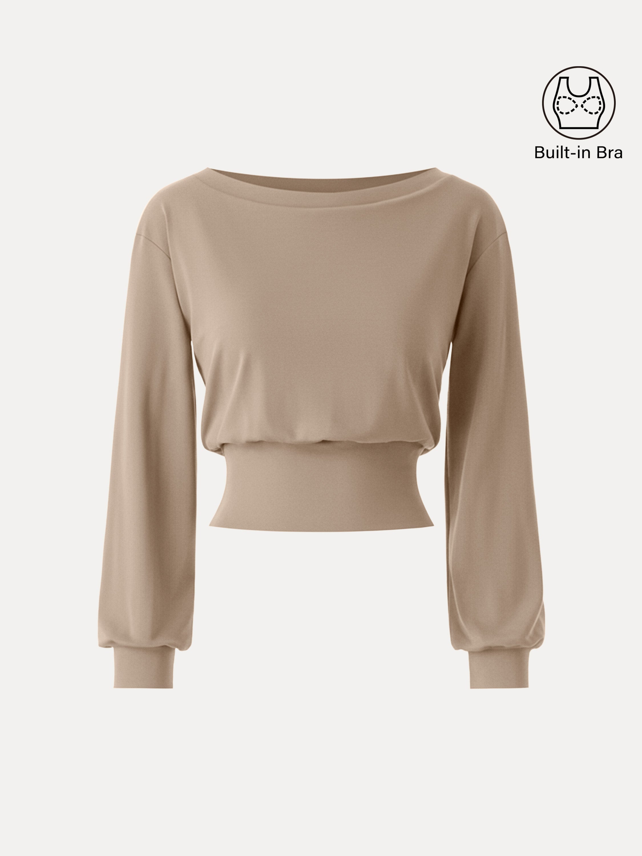 Non-Itchy Wool Blend Boatneck Brami Heather Black – Women > Tops > Bra Tops | FormaLuxe