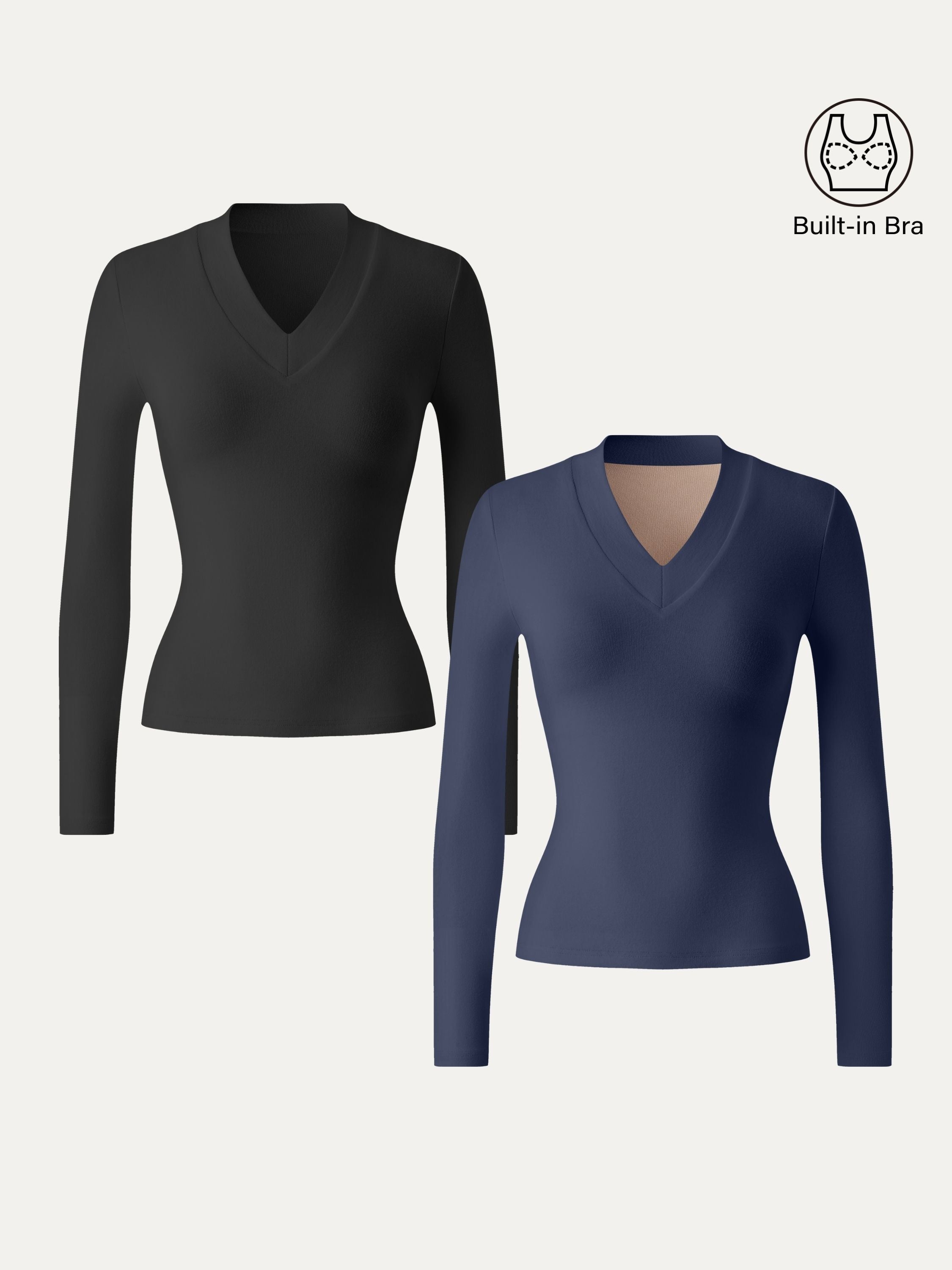 Essential V-neck Wide Binding Slimming Brami Top Off White – Women > Tops > Bra Tops | FormaLuxe