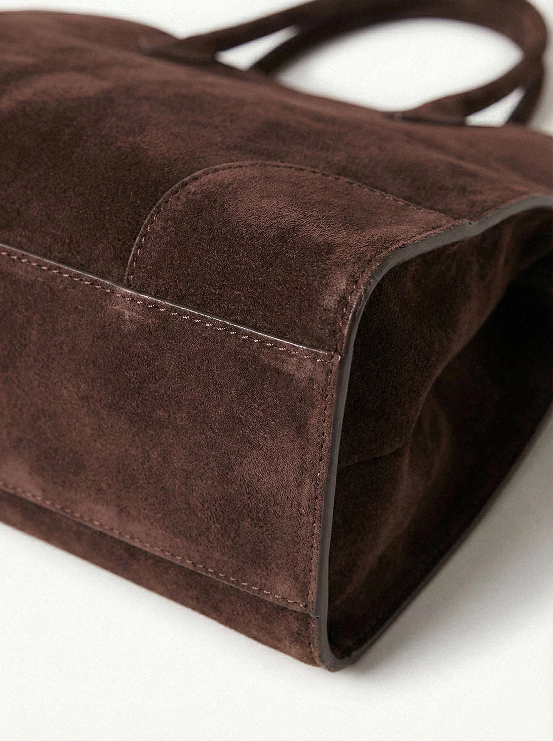 Henna | Suede Large Shopper Tote Bag Brown | FormaLuxe