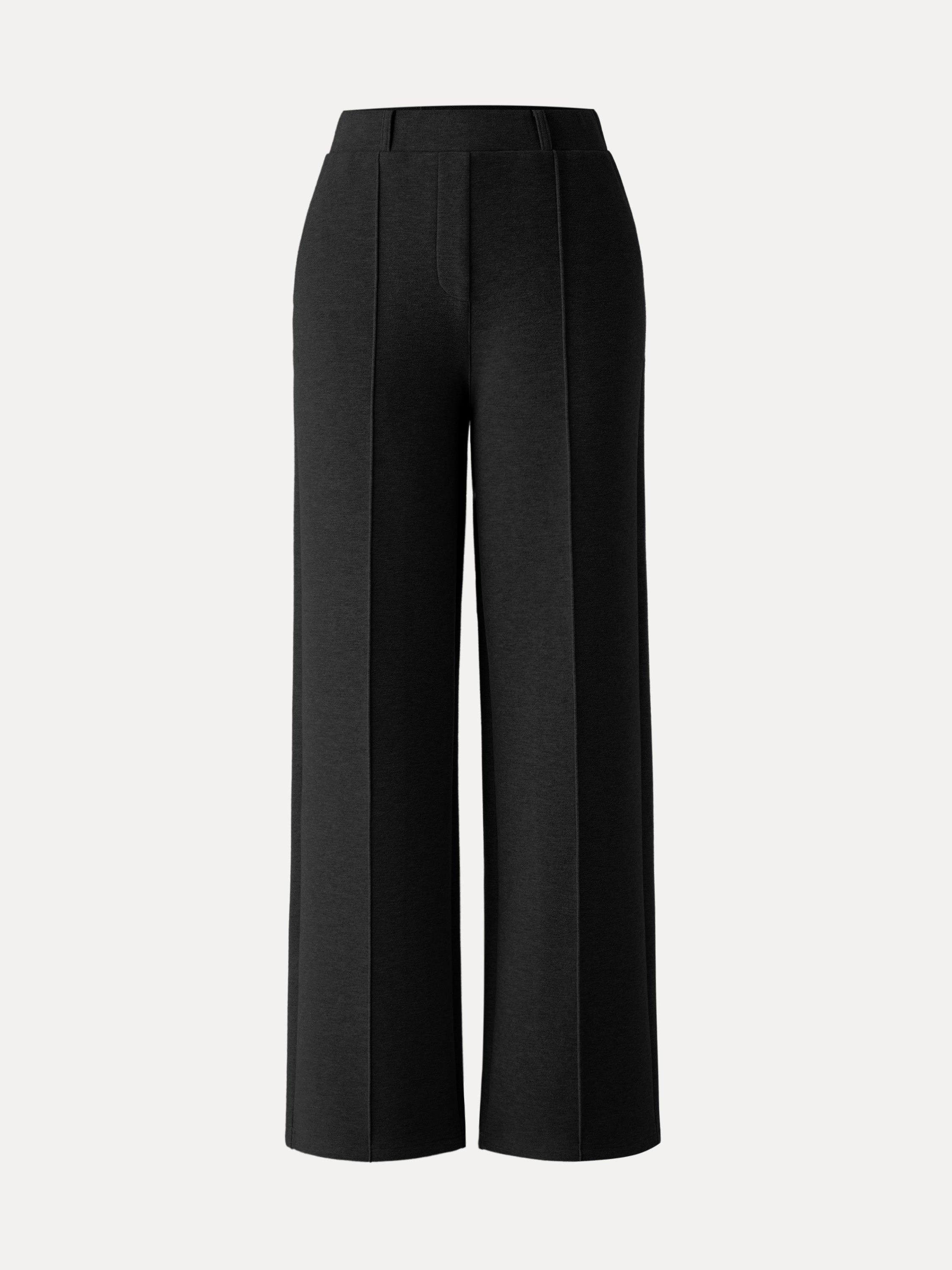 High Waisted Straight Leg Pull On Pant Heather Morganite – Women > Bottoms > Pants | FormaLuxe
