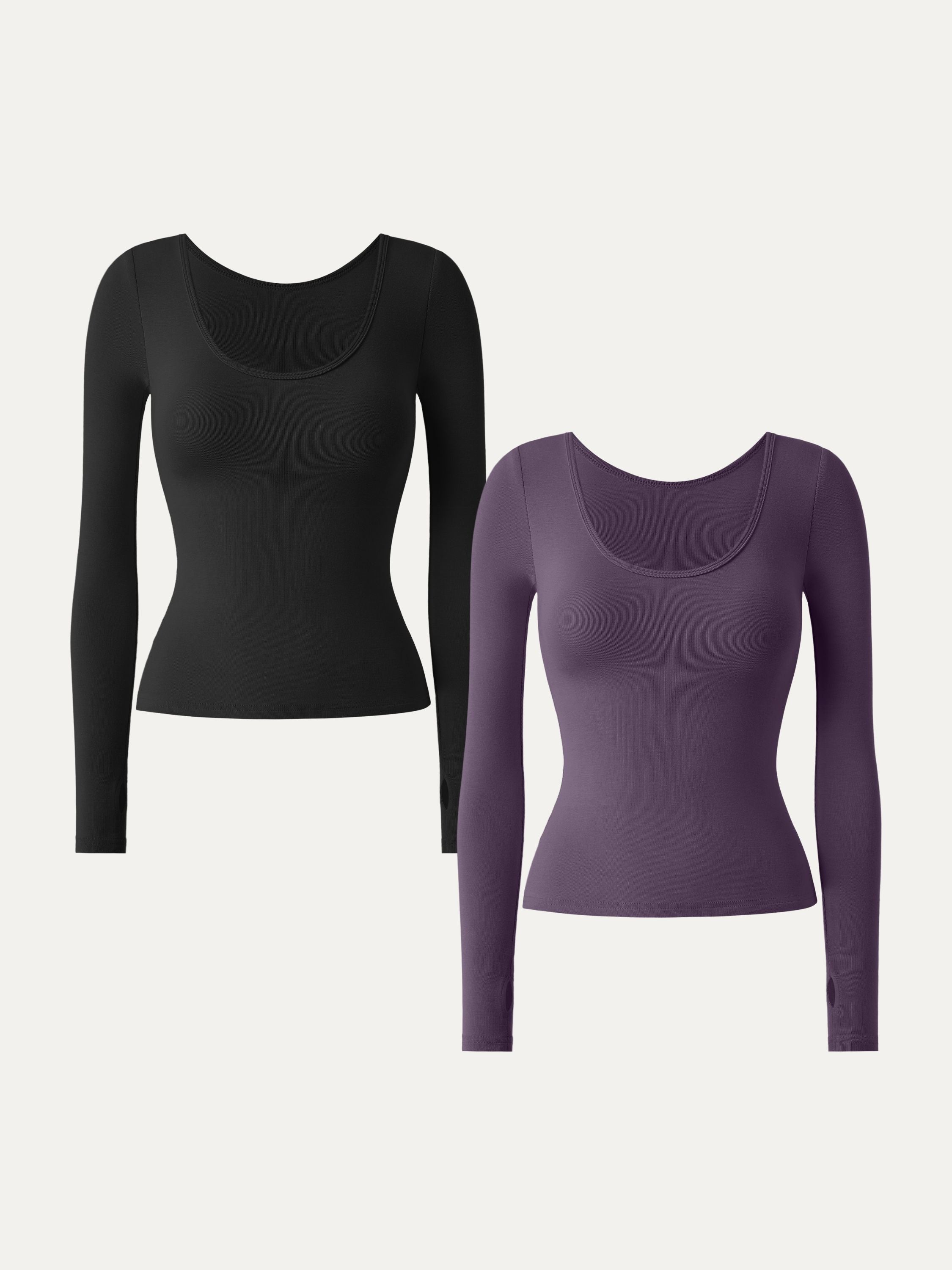 Essential Lyocell Cashmere Multi-Wear Long Sleeve Top with Thumbholes Black – Women > Tops > Shirts&Tops | FormaLuxe