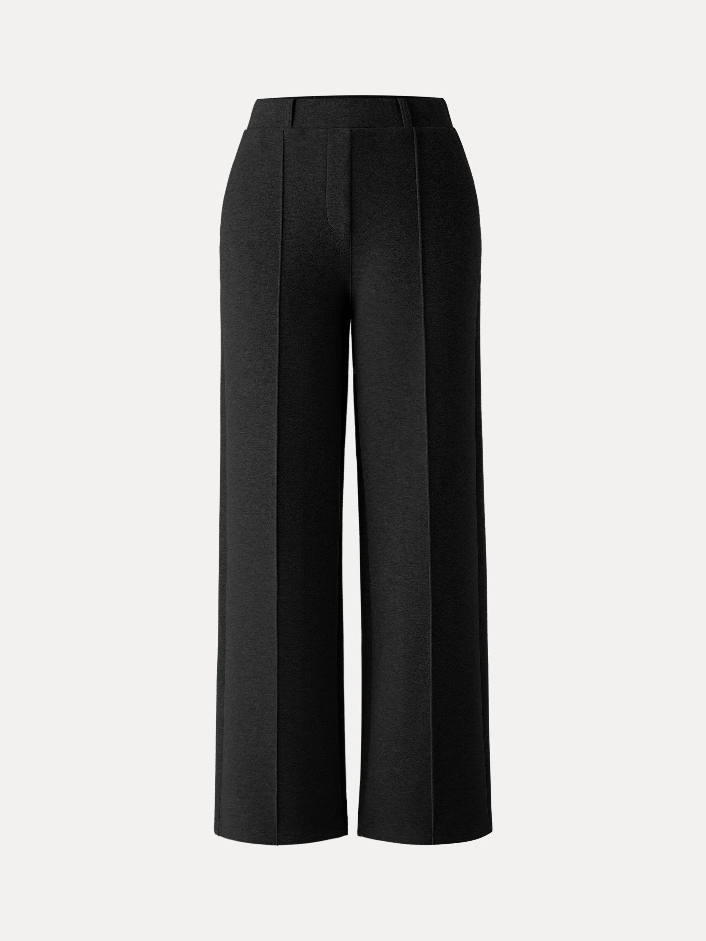 High Waisted Straight Leg Pull On Pant Heather Morganite – Women > Bottoms > Pants | FormaLuxe