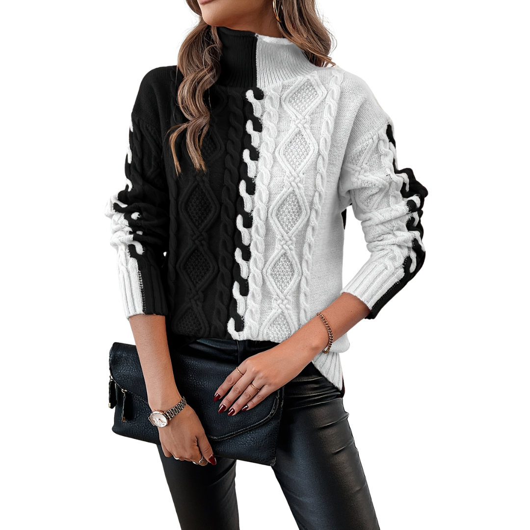 Tina | Sweater Brown/Black | FormaLuxe