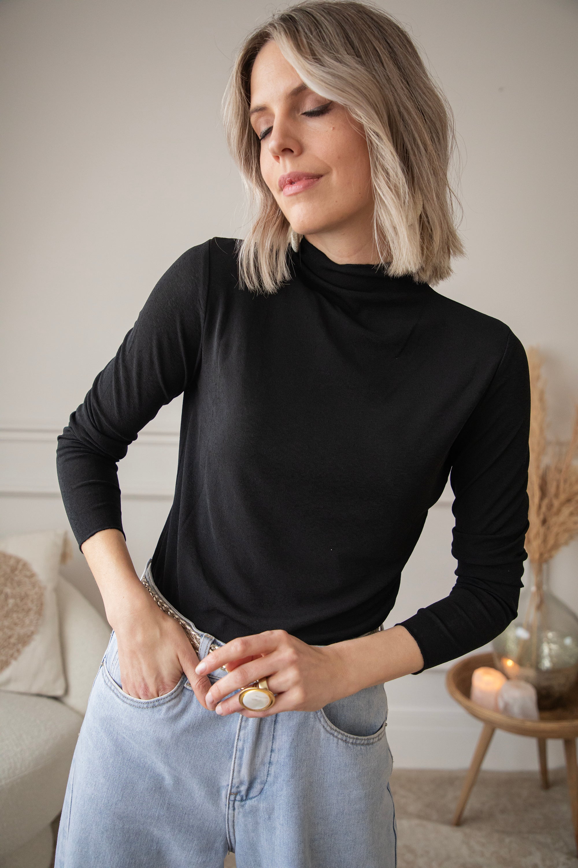 Langarmshirt - Pure Soul - Schwarz – Longsleeves | FormaLuxe