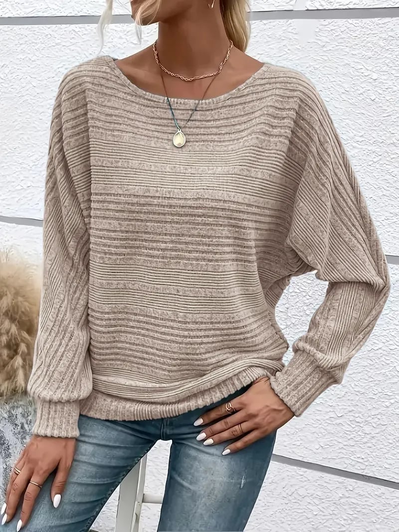 Leichter Strickpullover mit lockerem Schnitt – Sage Mist Blau | FormaLuxe