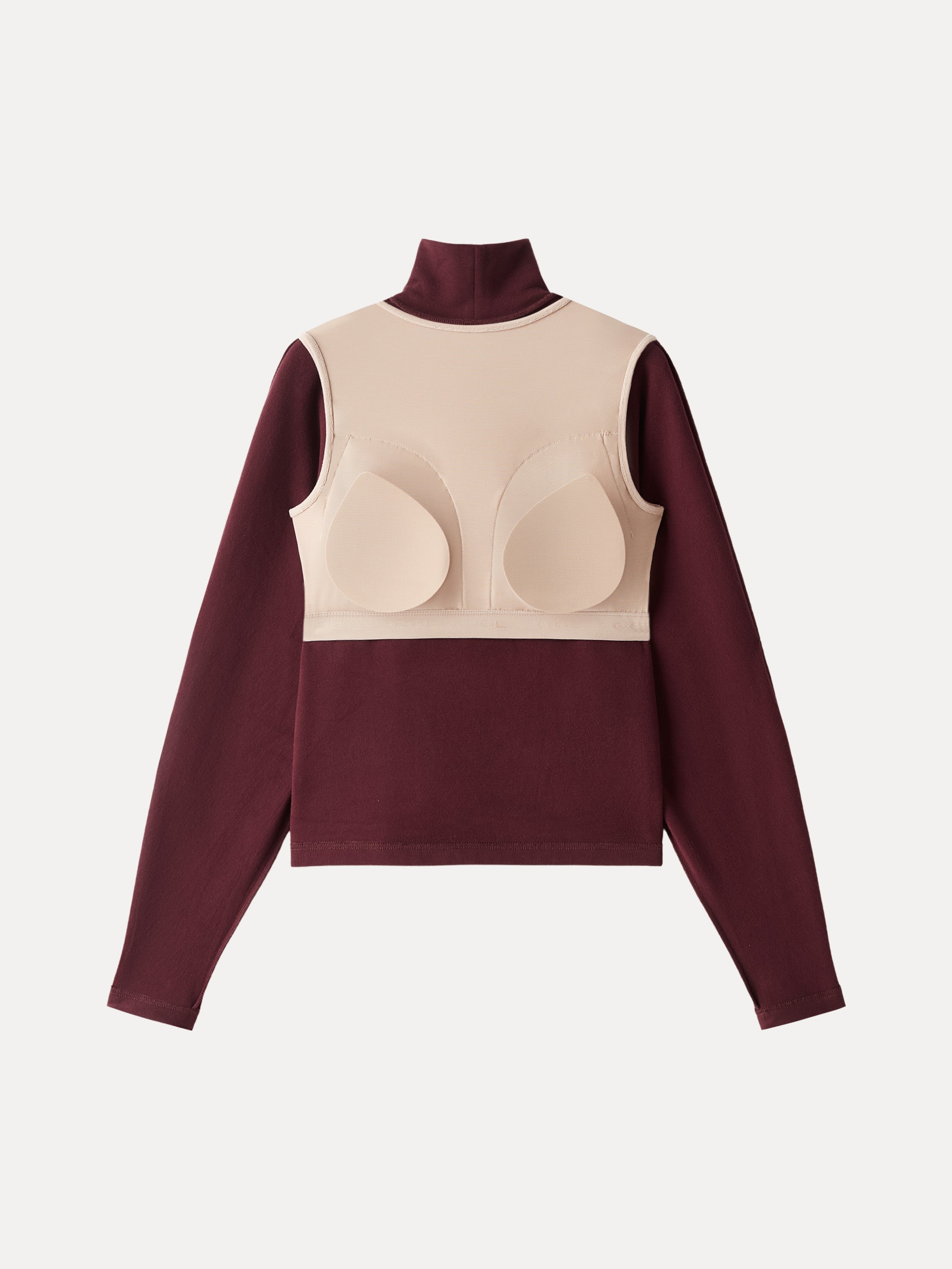 Cozy Warm Turtleneck Batwing Sleeve Brami Ruby Red – Women > Tops > Bra Tops | FormaLuxe