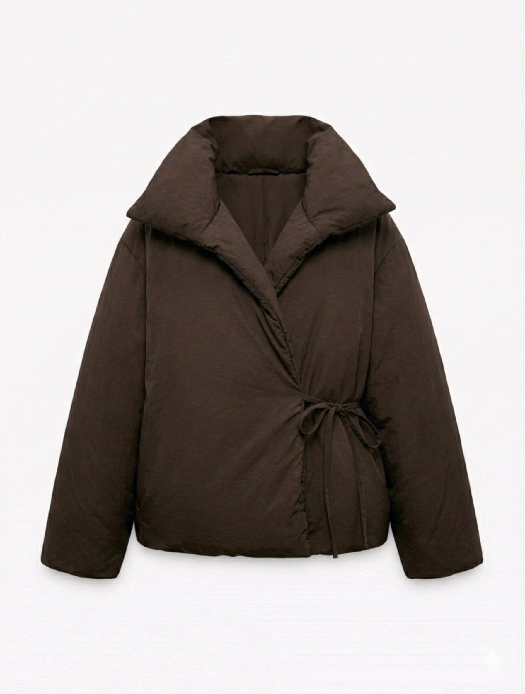 Lottie | Doudoune imperméable et coupe-vent Brun – Lottie | Doudoune cache-cœur | FormaLuxe