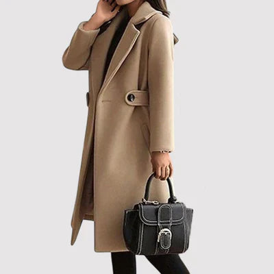 Alison | Der Gürteltop Eleganzmantel Beige – coat | FormaLuxe