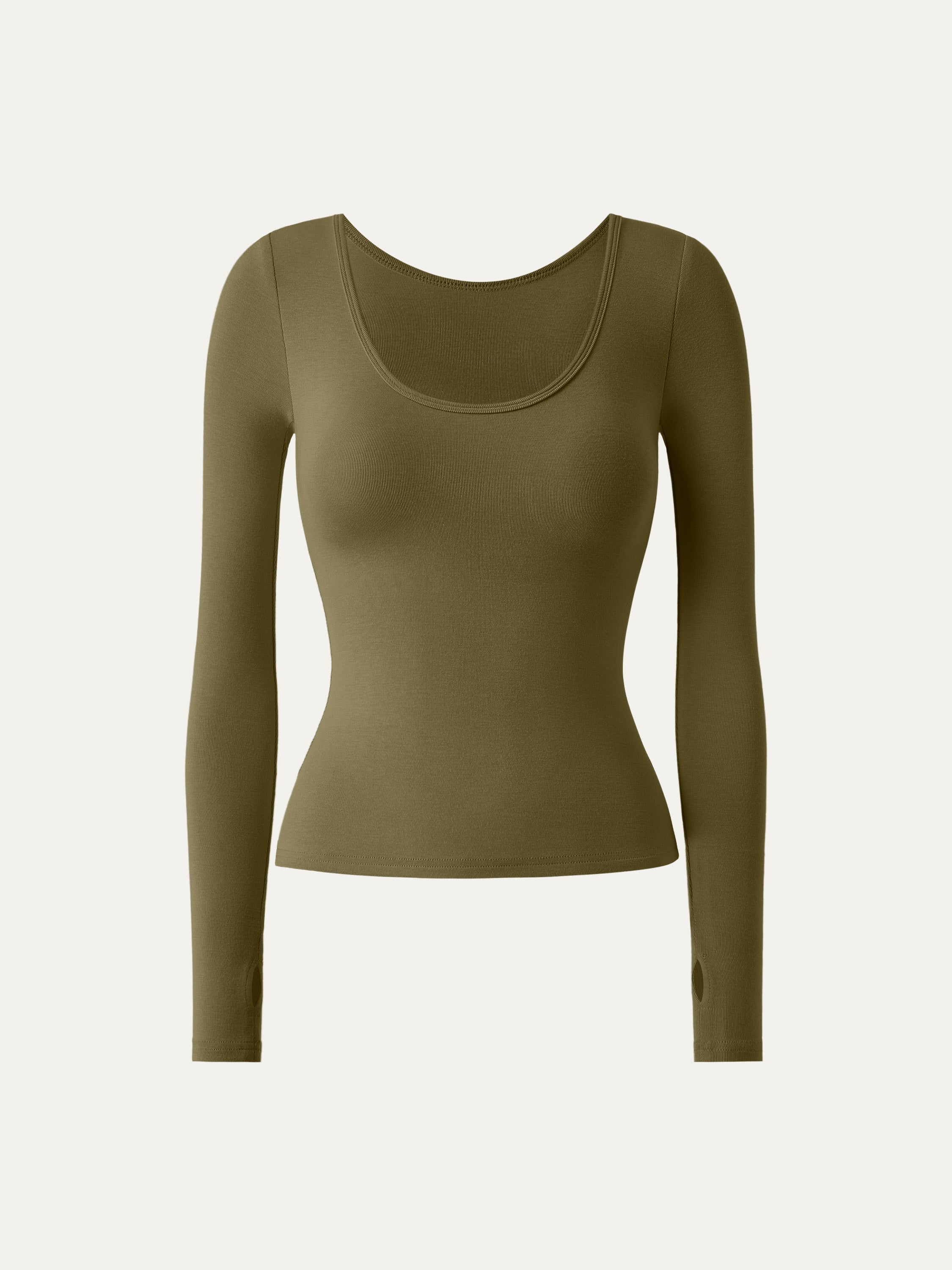 Essential Lyocell Cashmere Multi-Wear Long Sleeve Top with Thumbholes Black – Women > Tops > Shirts&Tops | FormaLuxe