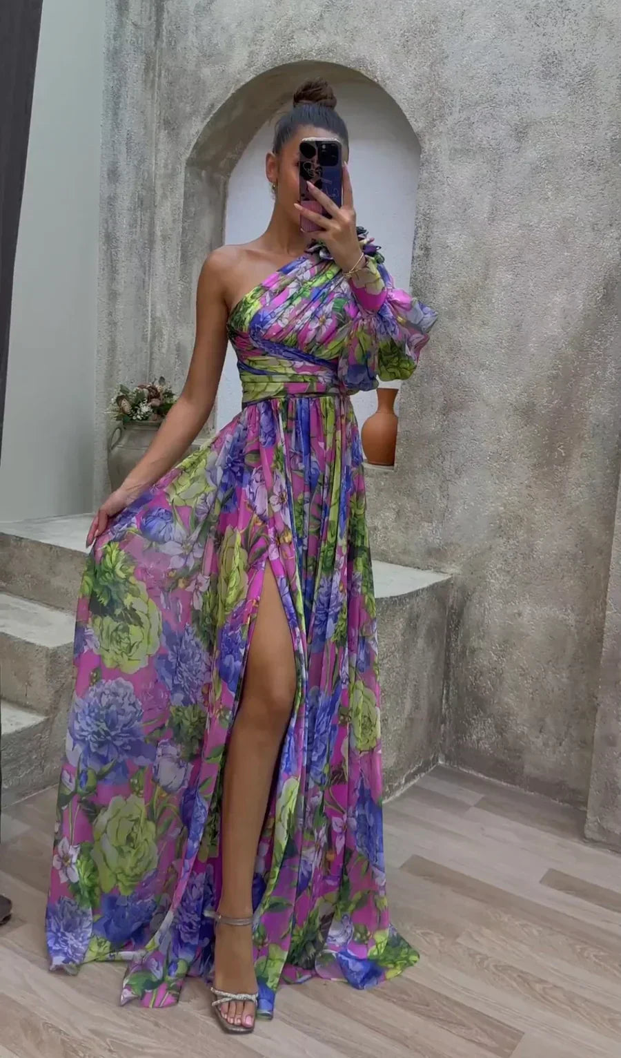 Paige | Atemberaubendes fließendes Kleid Lila | FormaLuxe