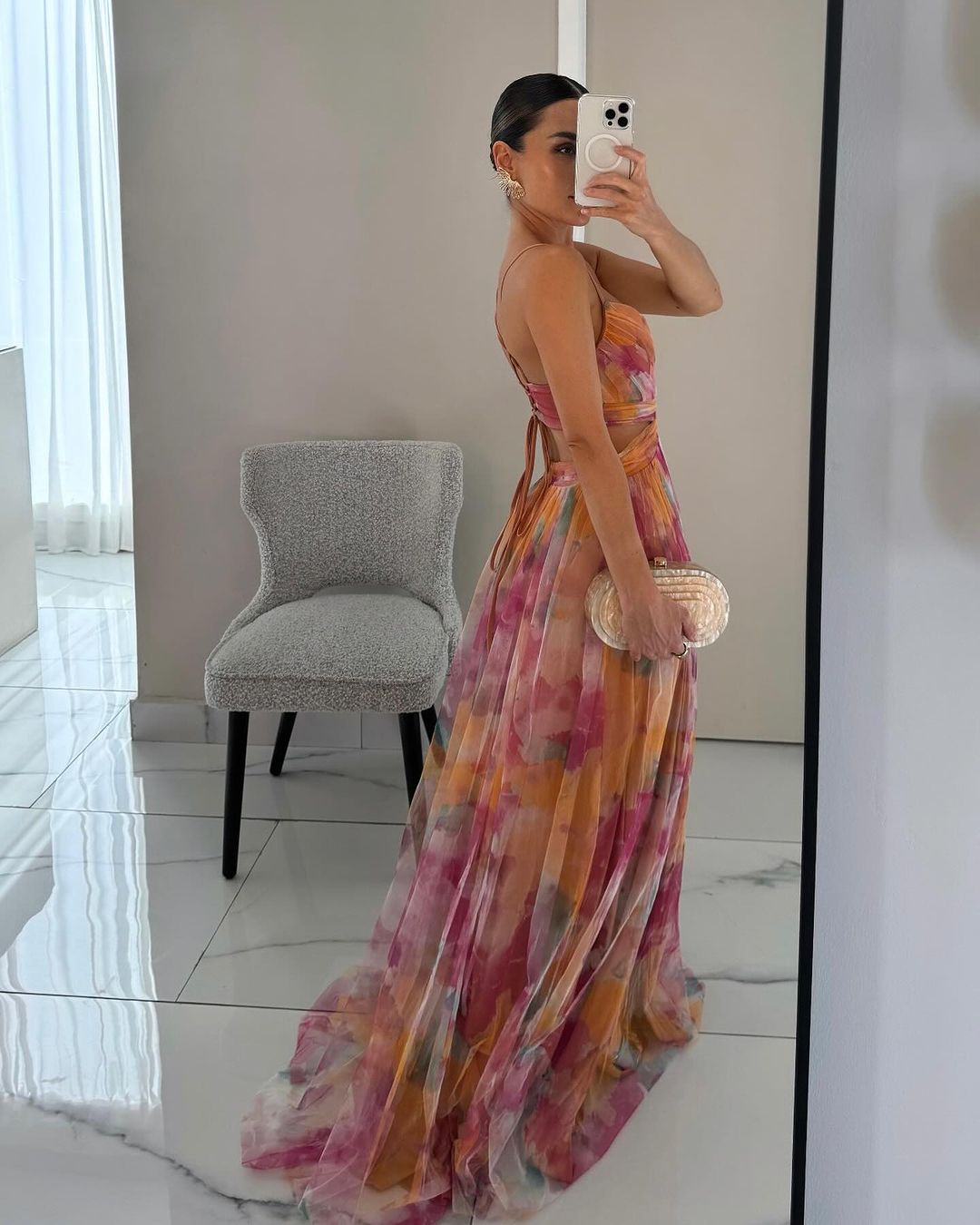 Imogen | Atemberaubendes Maxikleid Orange | FormaLuxe