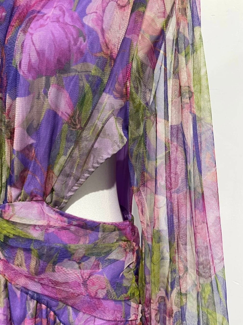 Ava | Elegant Split Dress Purple | FormaLuxe