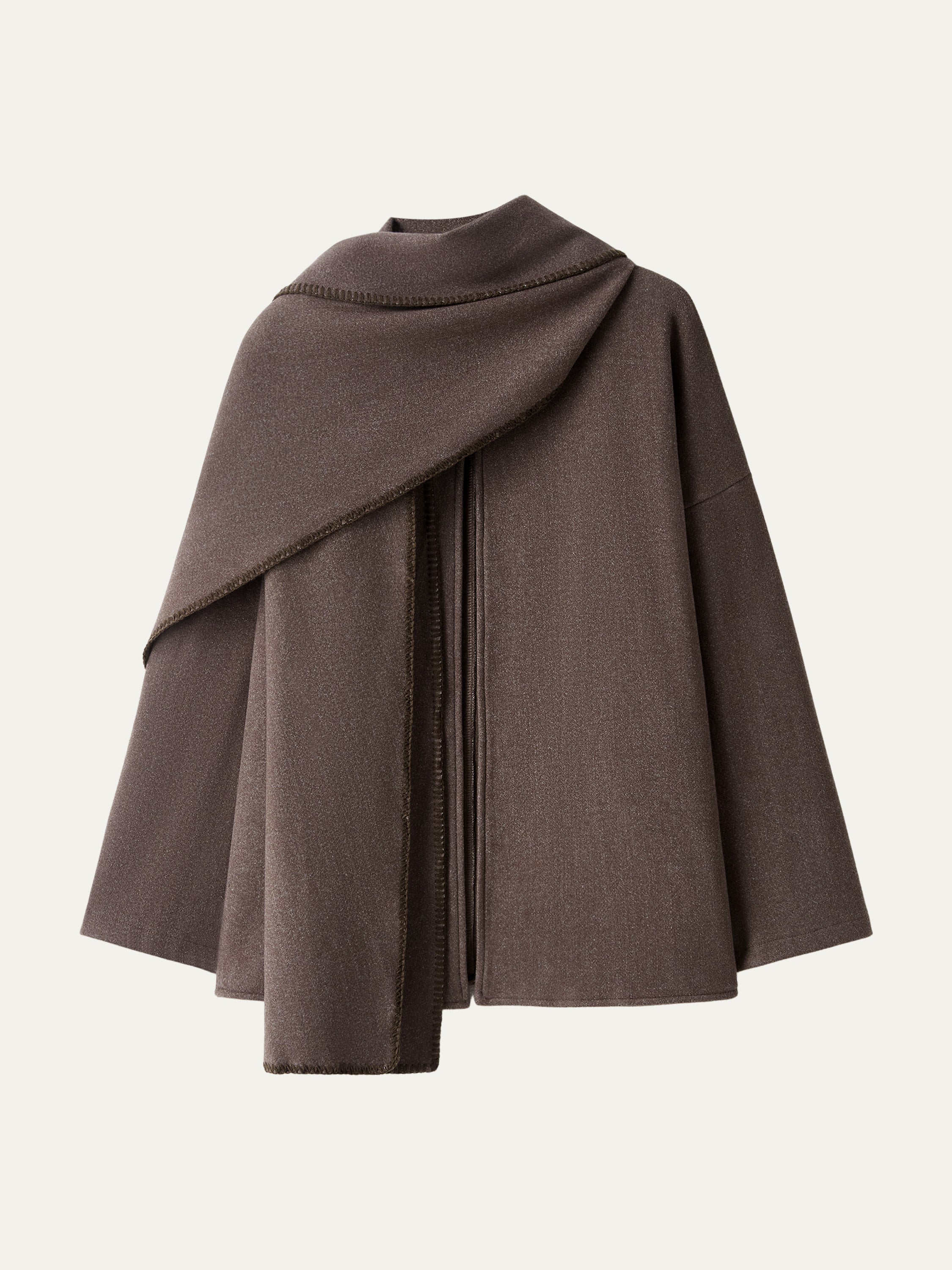 Oversized Scarf Jacket Black Navy – Women > Outerwear > Jackets & Coats | FormaLuxe