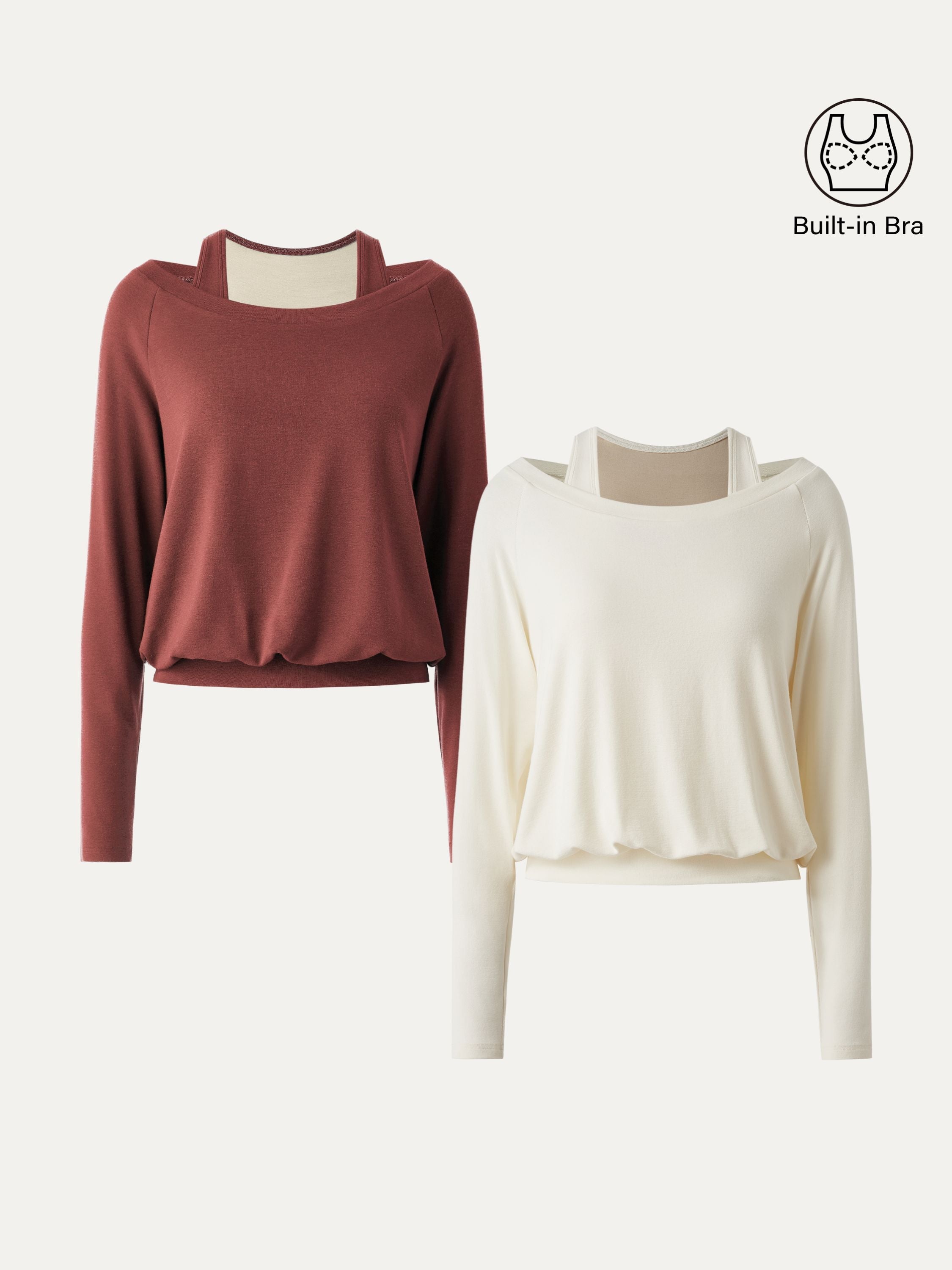 LiteWarm Multi-Wear Layering Brami Top Off White – Women > Tops > Bra Tops | FormaLuxe