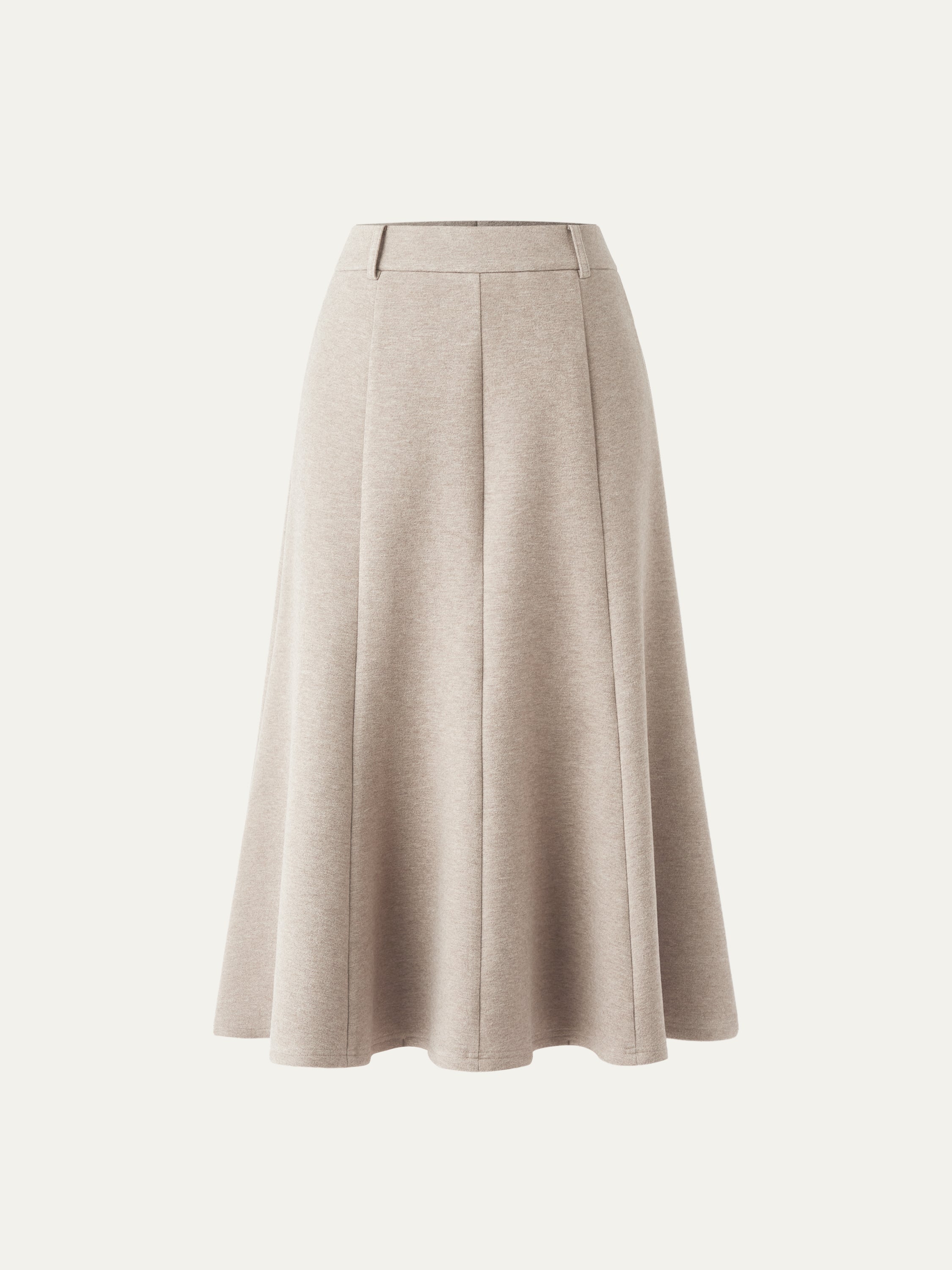 High Waisted Umbrella Hem Midi Skirt Heather Morganite – Women > Bottoms > Skirts | FormaLuxe