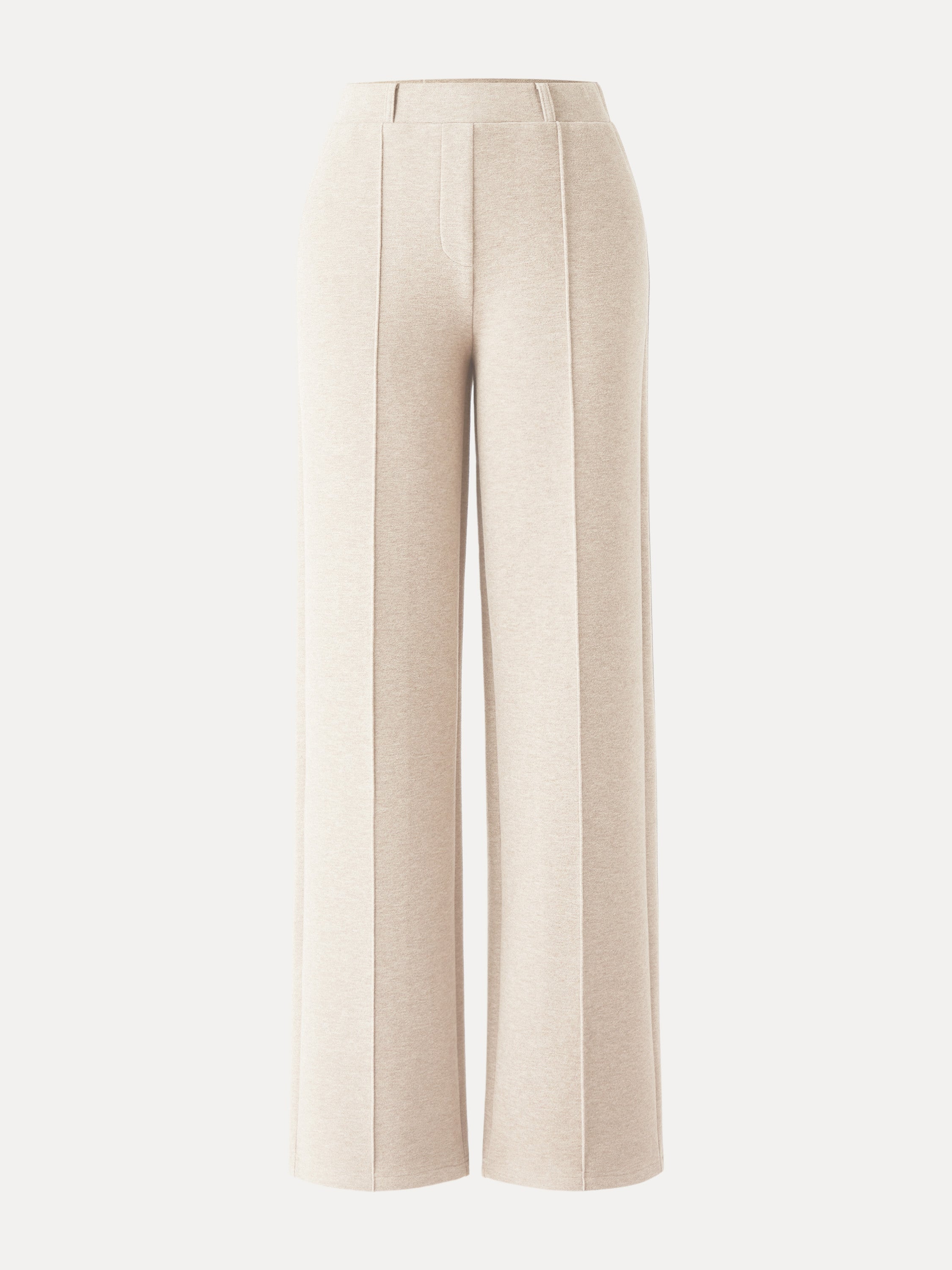 High Waisted Straight Leg Pull On Pant Heather Morganite – Women > Bottoms > Pants | FormaLuxe