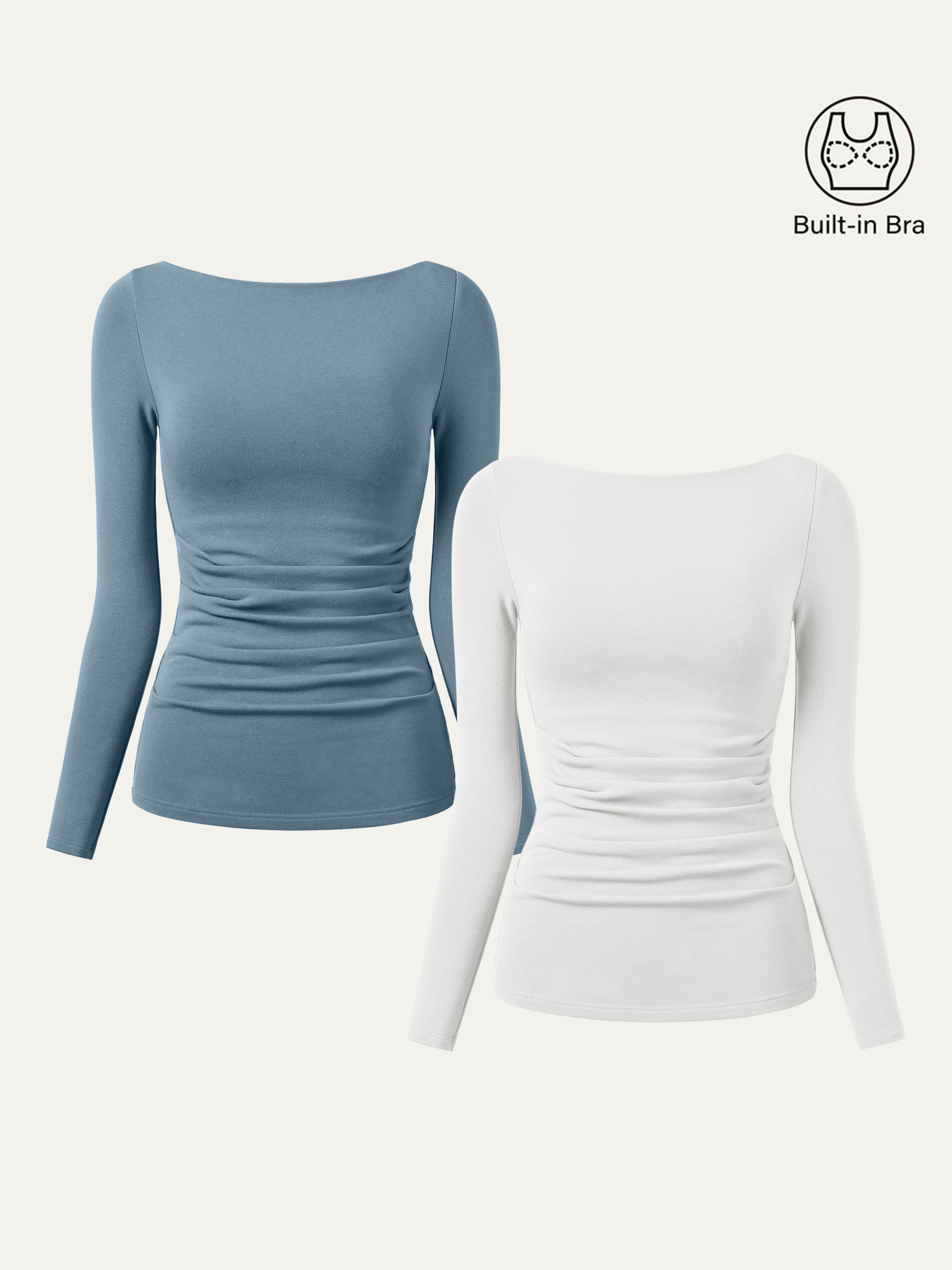 Haut Brami à col bateau Eco-Mousse® avec plis Espresso – Femmes > Hauts > Hauts de soutien-gorge | FormaLuxe