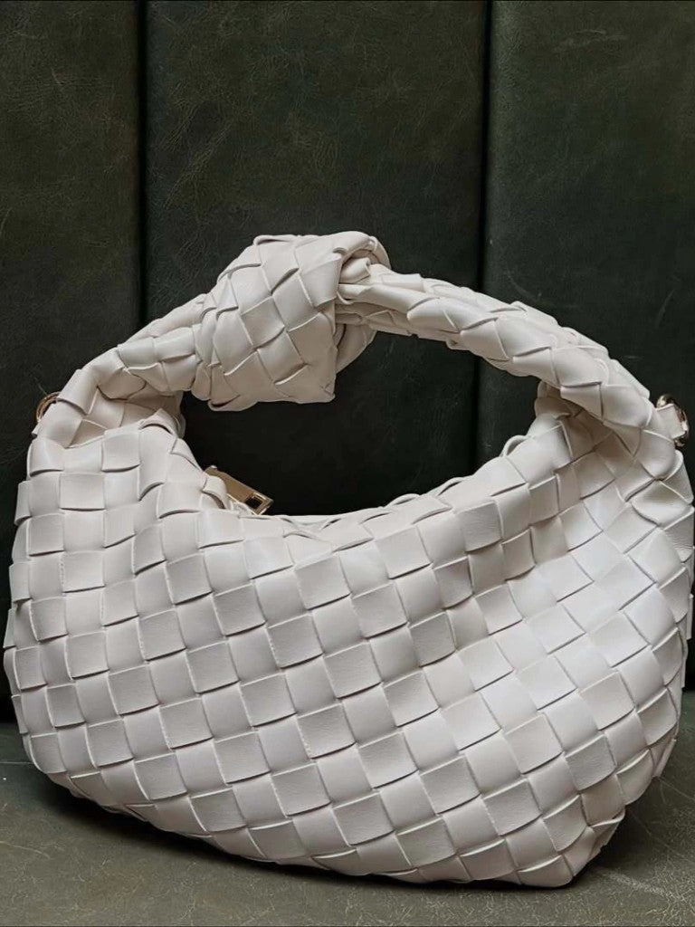 Alina | Woven Mini Shoulder Bag Black | FormaLuxe
