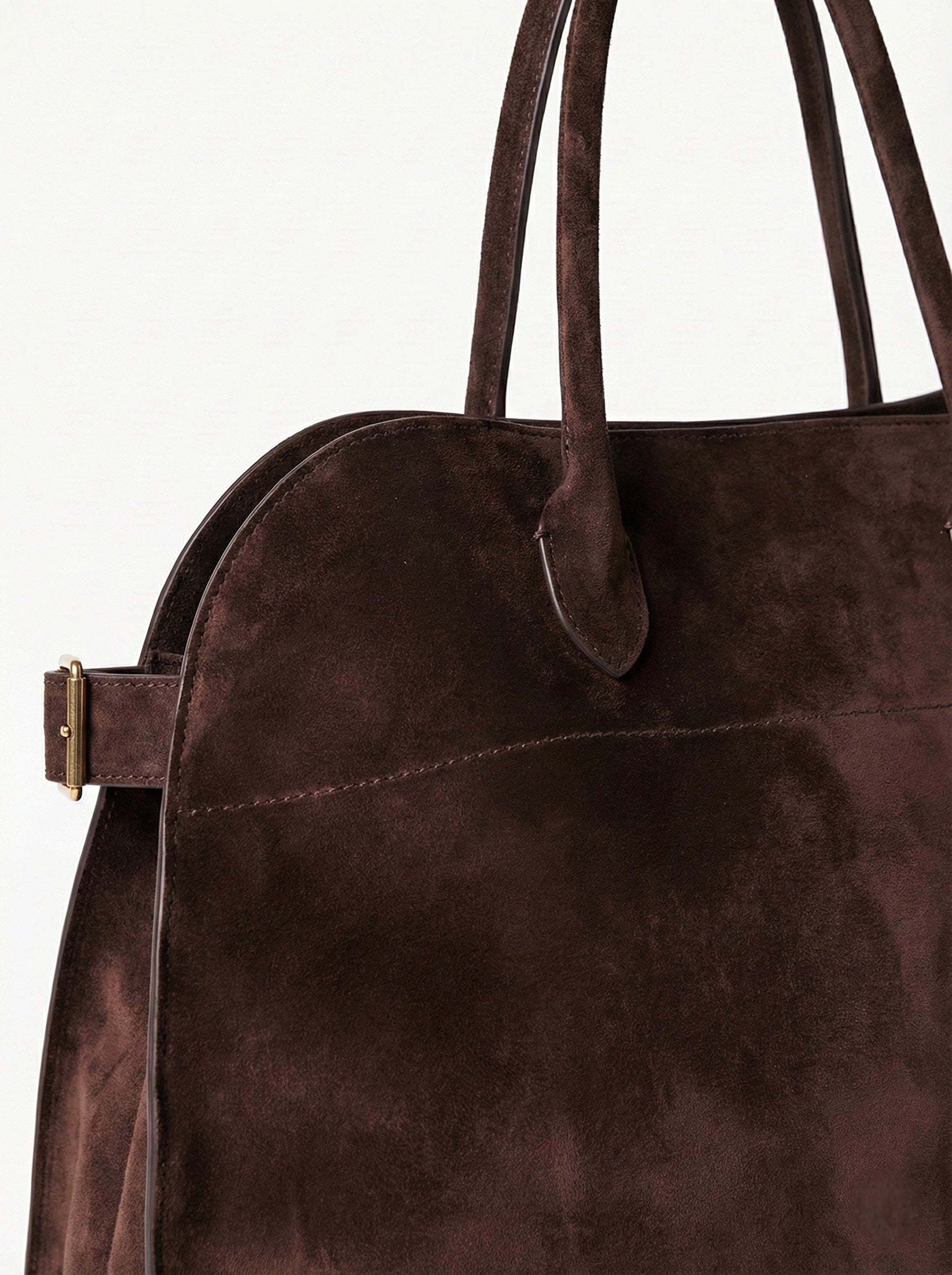 Henna | Suede Large Shopper Tote Bag Brown | FormaLuxe
