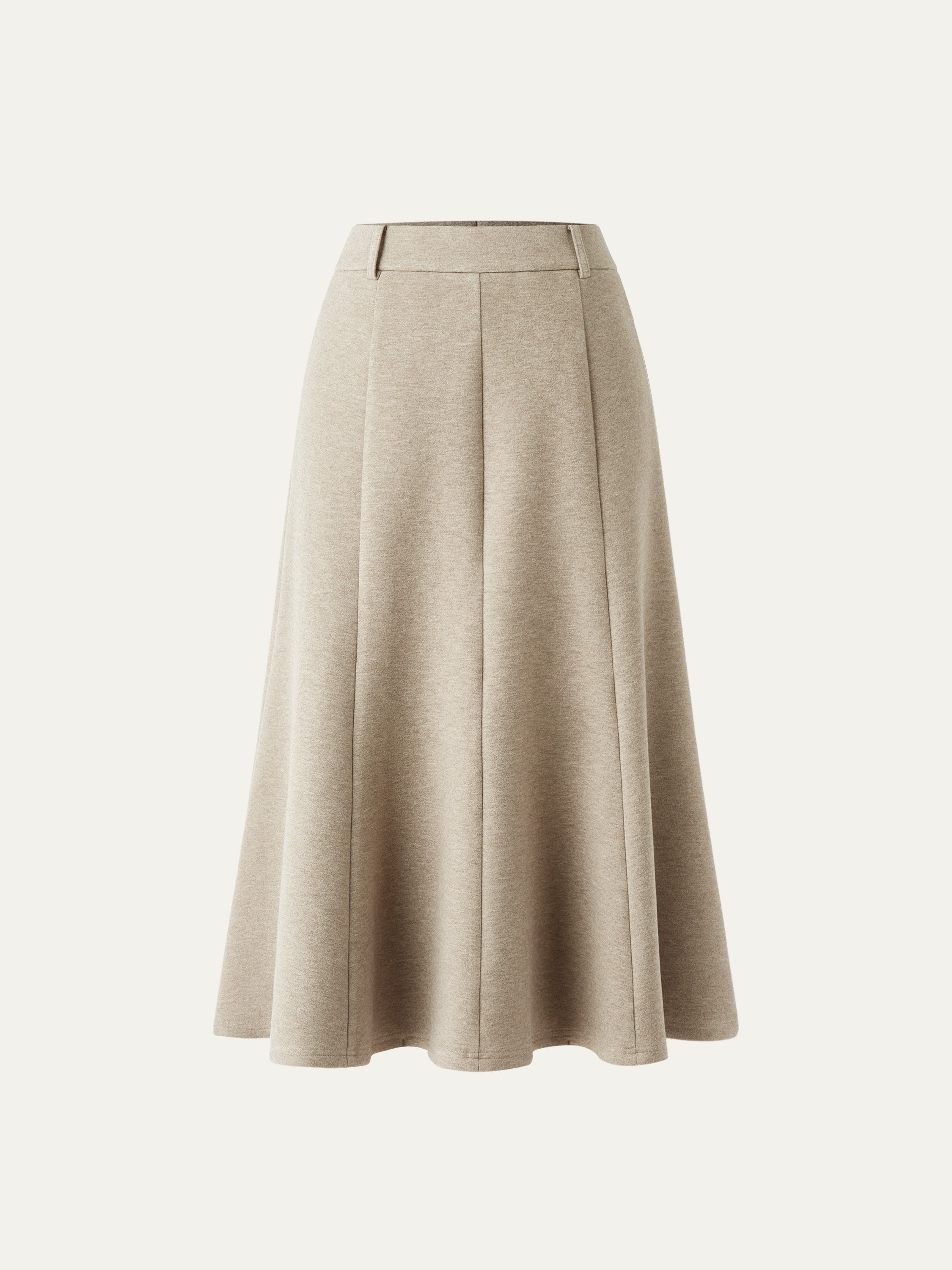 High Waisted Umbrella Hem Midi Skirt Heather Morganite – Women > Bottoms > Skirts | FormaLuxe