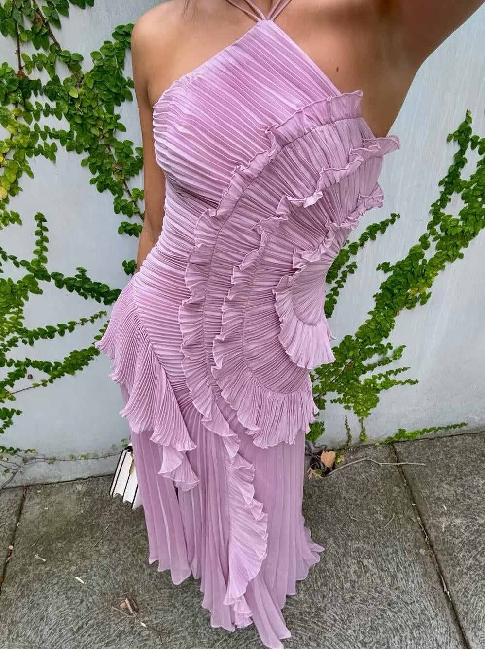 Eva Volant-Kleid Lavendel | FormaLuxe