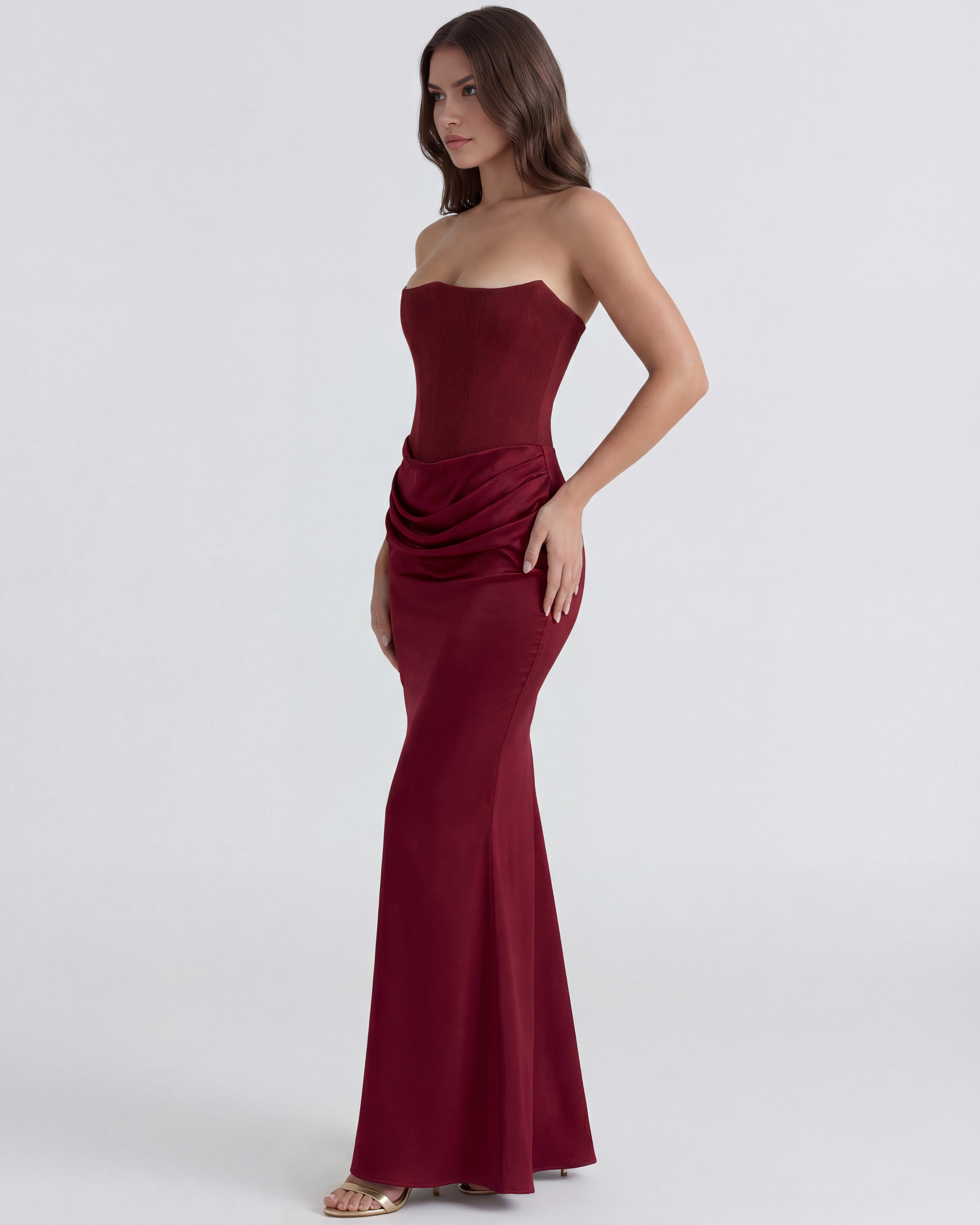 Rowsa Kleid Weinrot | FormaLuxe