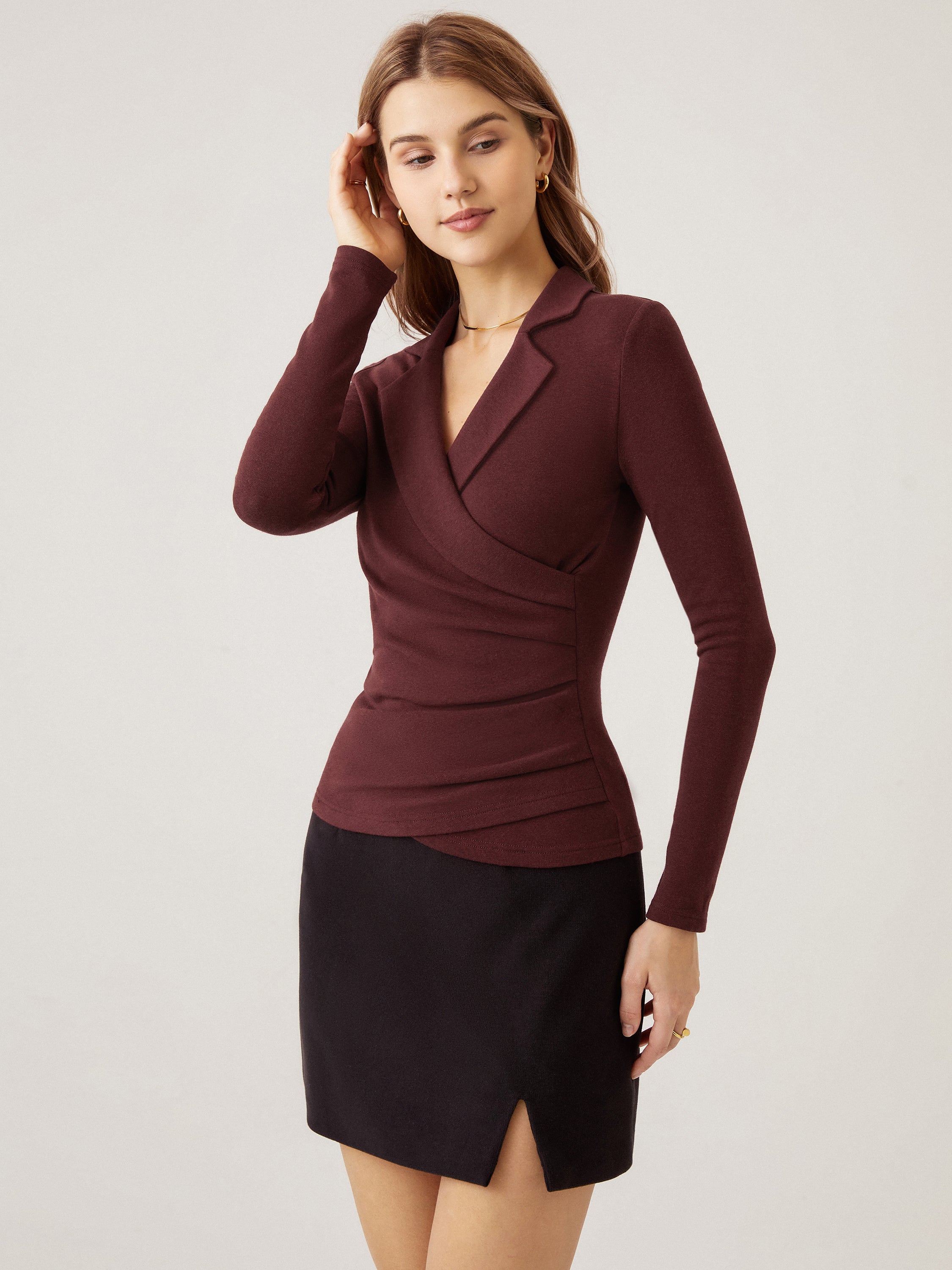Surplice Top with Eco-Mousse® Collar
