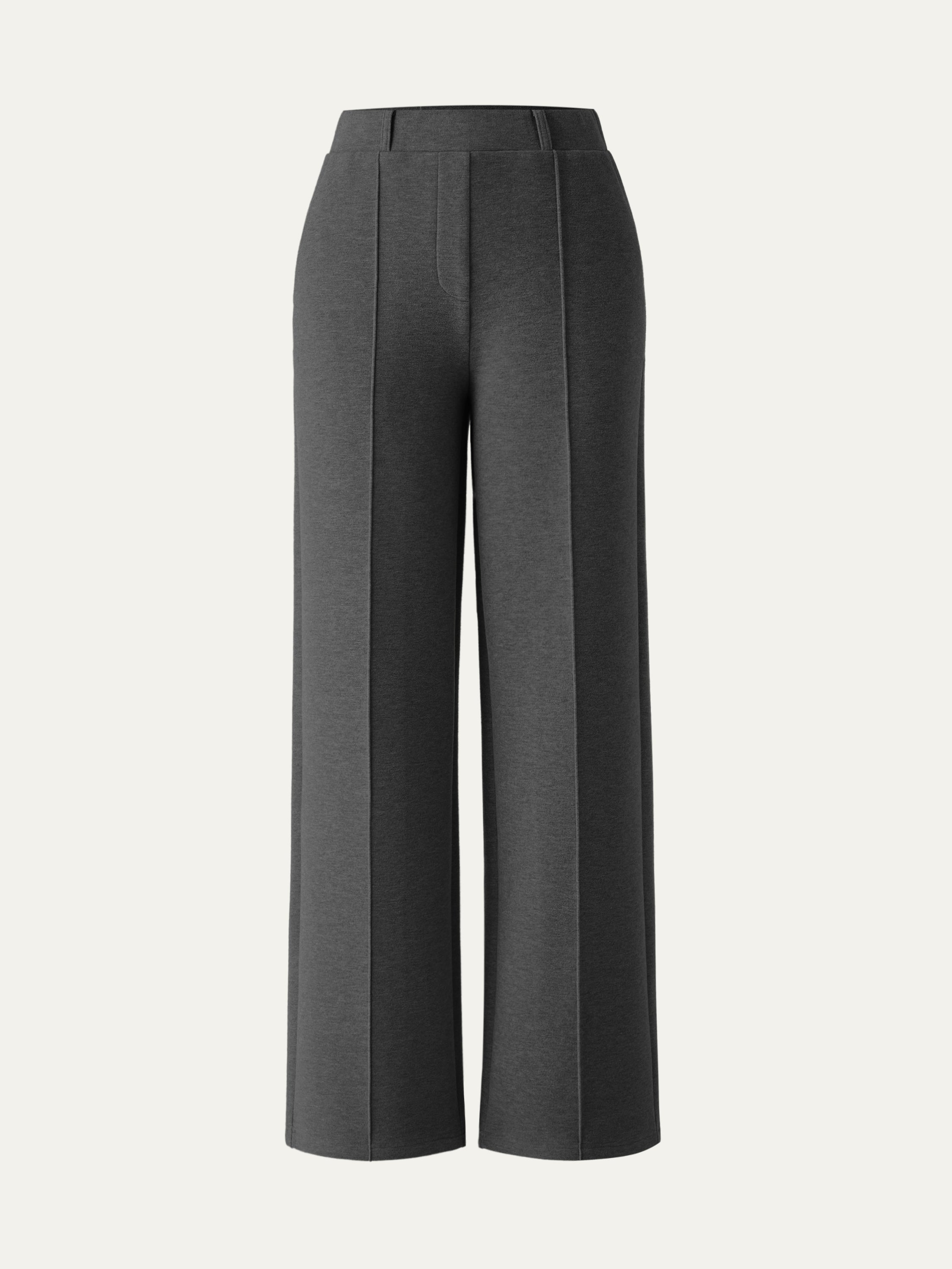 High Waisted Straight Leg Pull On Pant Heather Morganite – Women > Bottoms > Pants | FormaLuxe