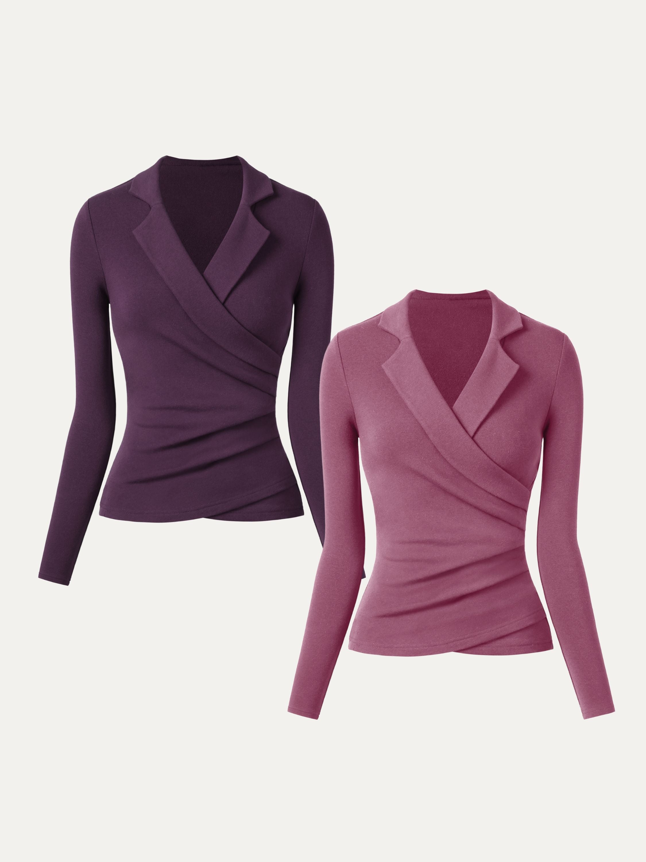 Haut surplice à col Eco-Mousse®3.0 Ruby – Femmes > Hauts > Chemises&Hauts | FormaLuxe