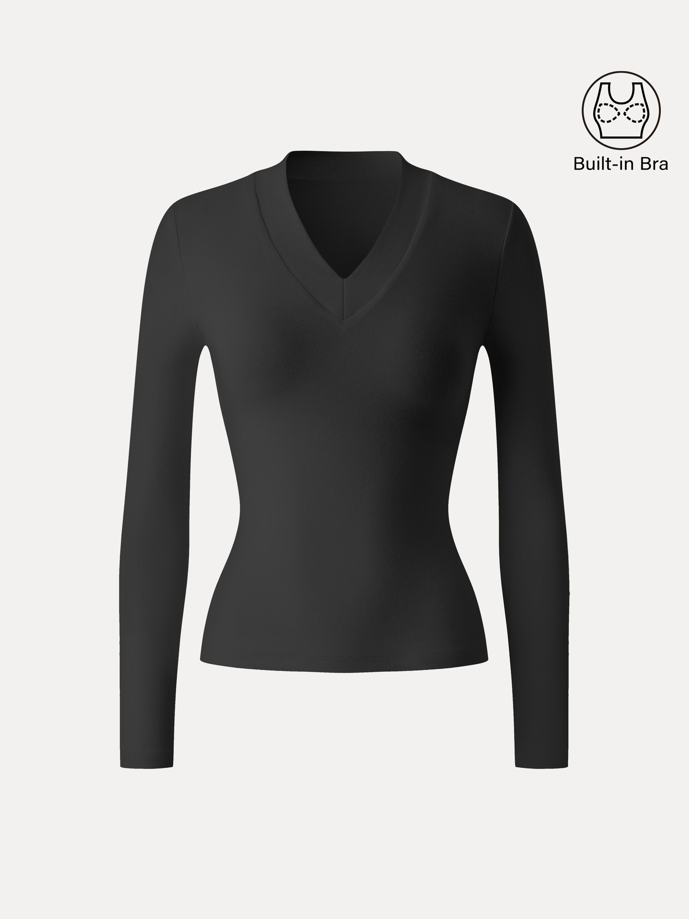 Essential V-neck Wide Binding Slimming Brami Top Off White – Women > Tops > Bra Tops | FormaLuxe