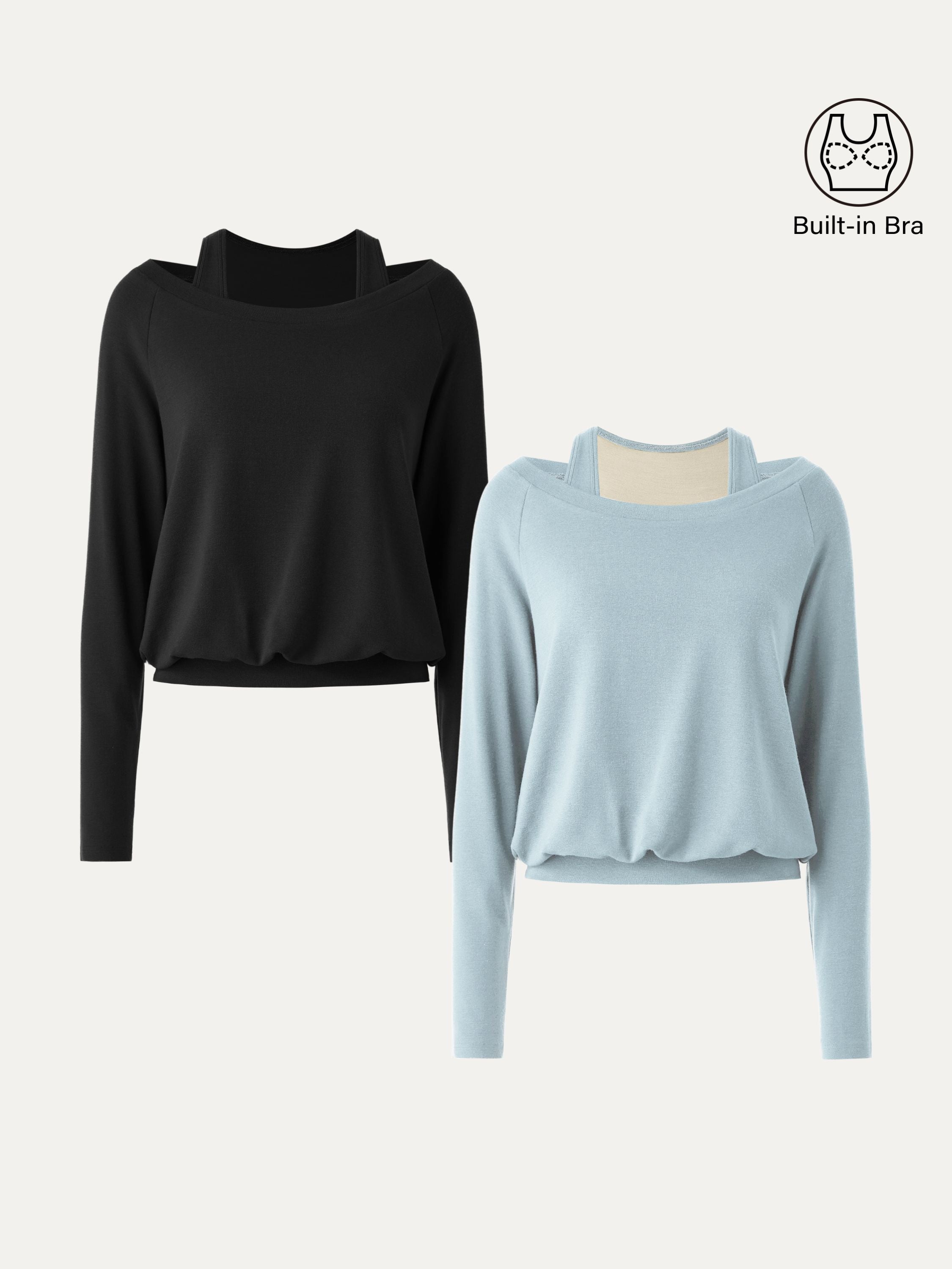 LiteWarm Multi-Wear Layering Brami Top Off White – Women > Tops > Bra Tops | FormaLuxe