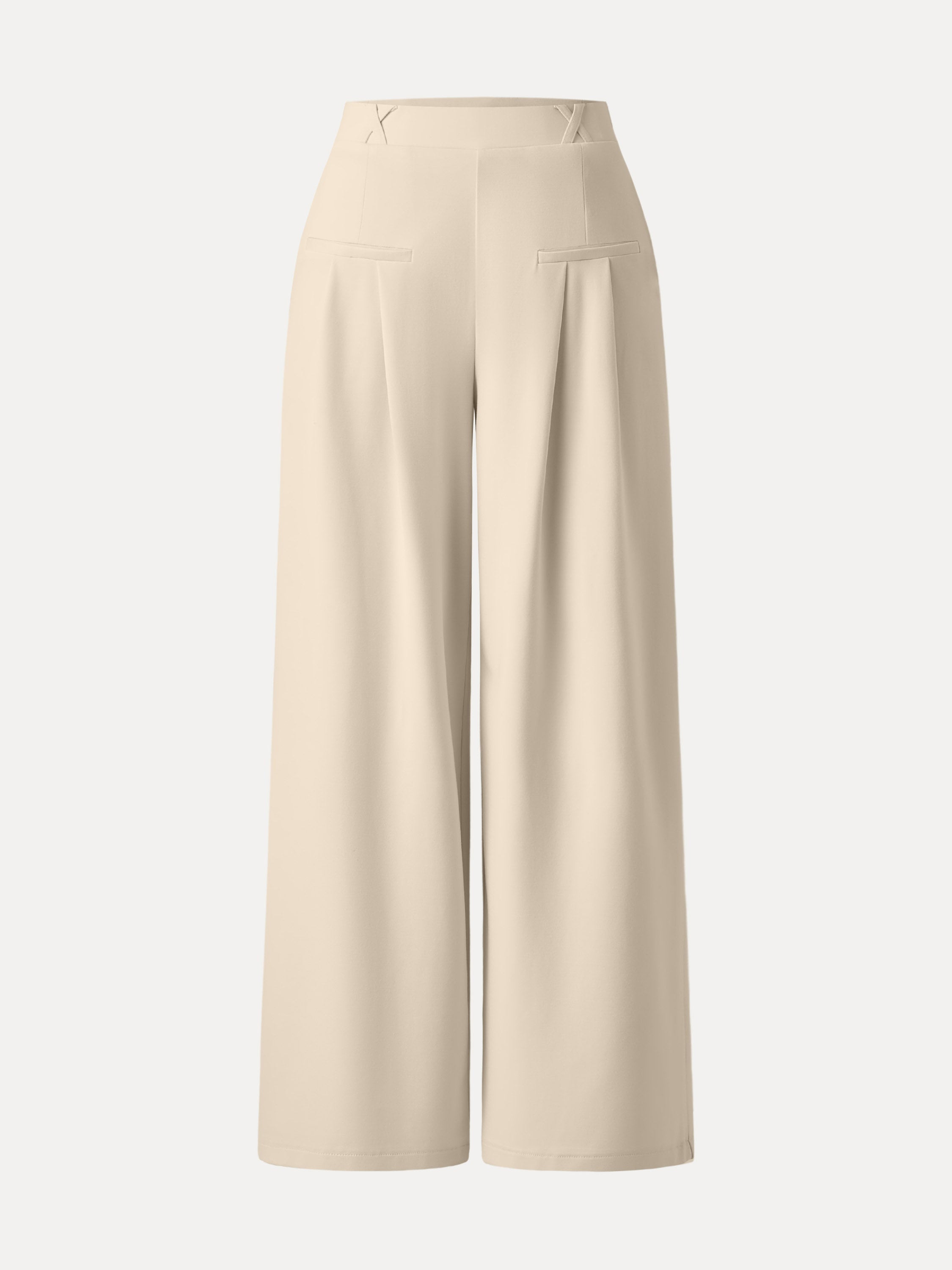 Drapey Bamboo Ponte Mid Rise Wide Leg Trouser with Pockets Black – Women > Bottoms > Pants | FormaLuxe