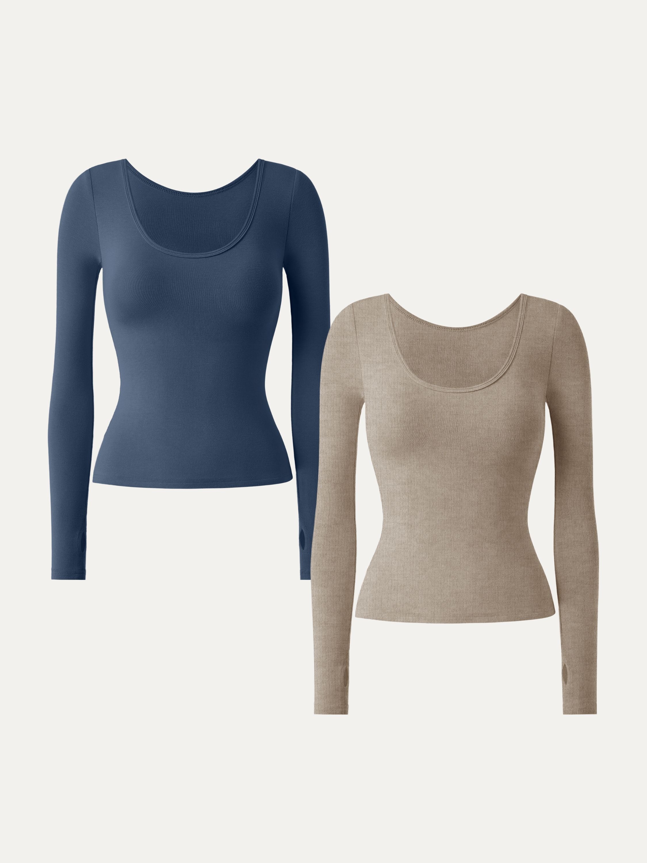 Essential Lyocell Cashmere Multi-Wear Long Sleeve Top with Thumbholes Black – Women > Tops > Shirts&Tops | FormaLuxe
